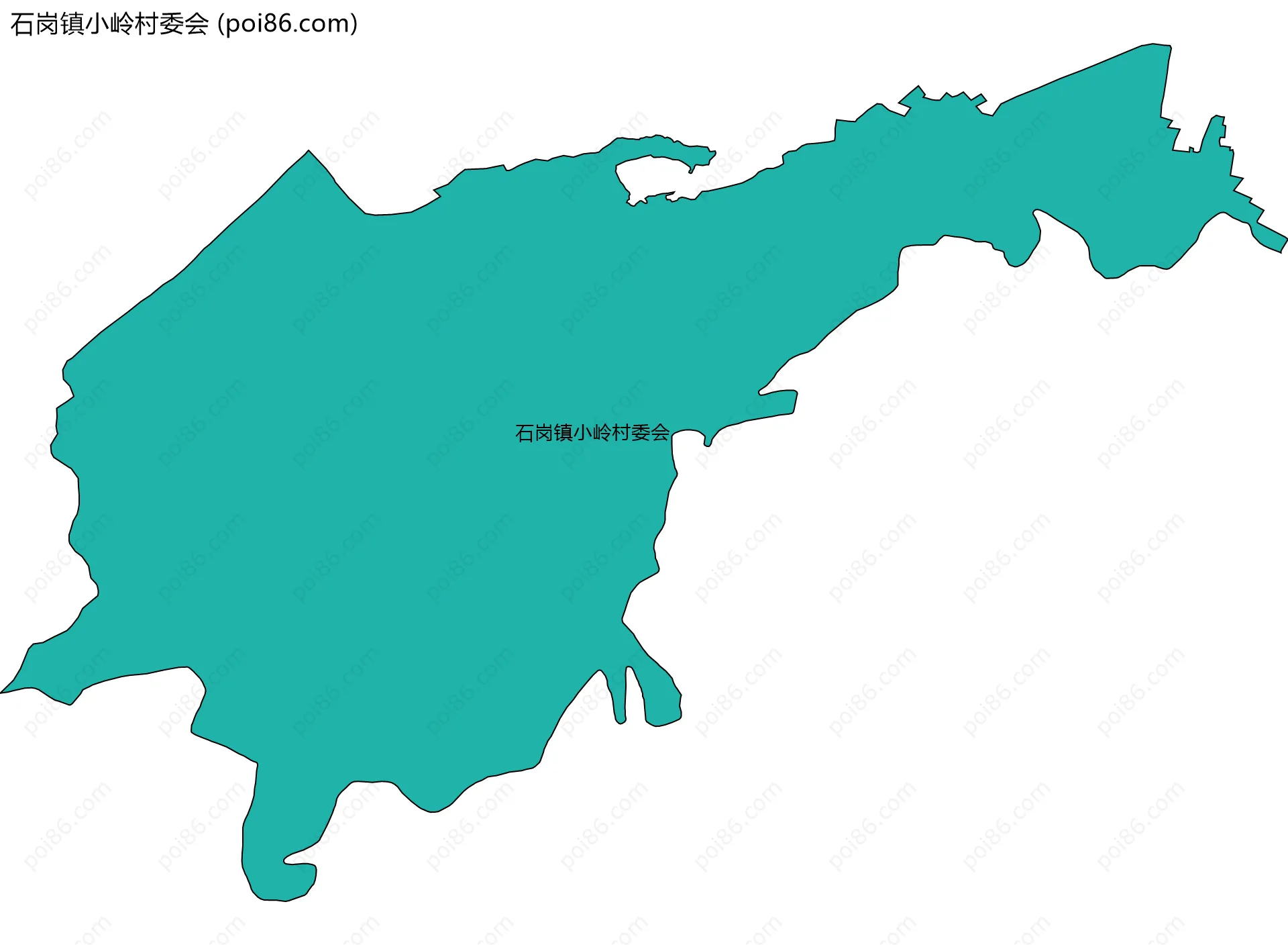石岗镇小岭村委会边界地图