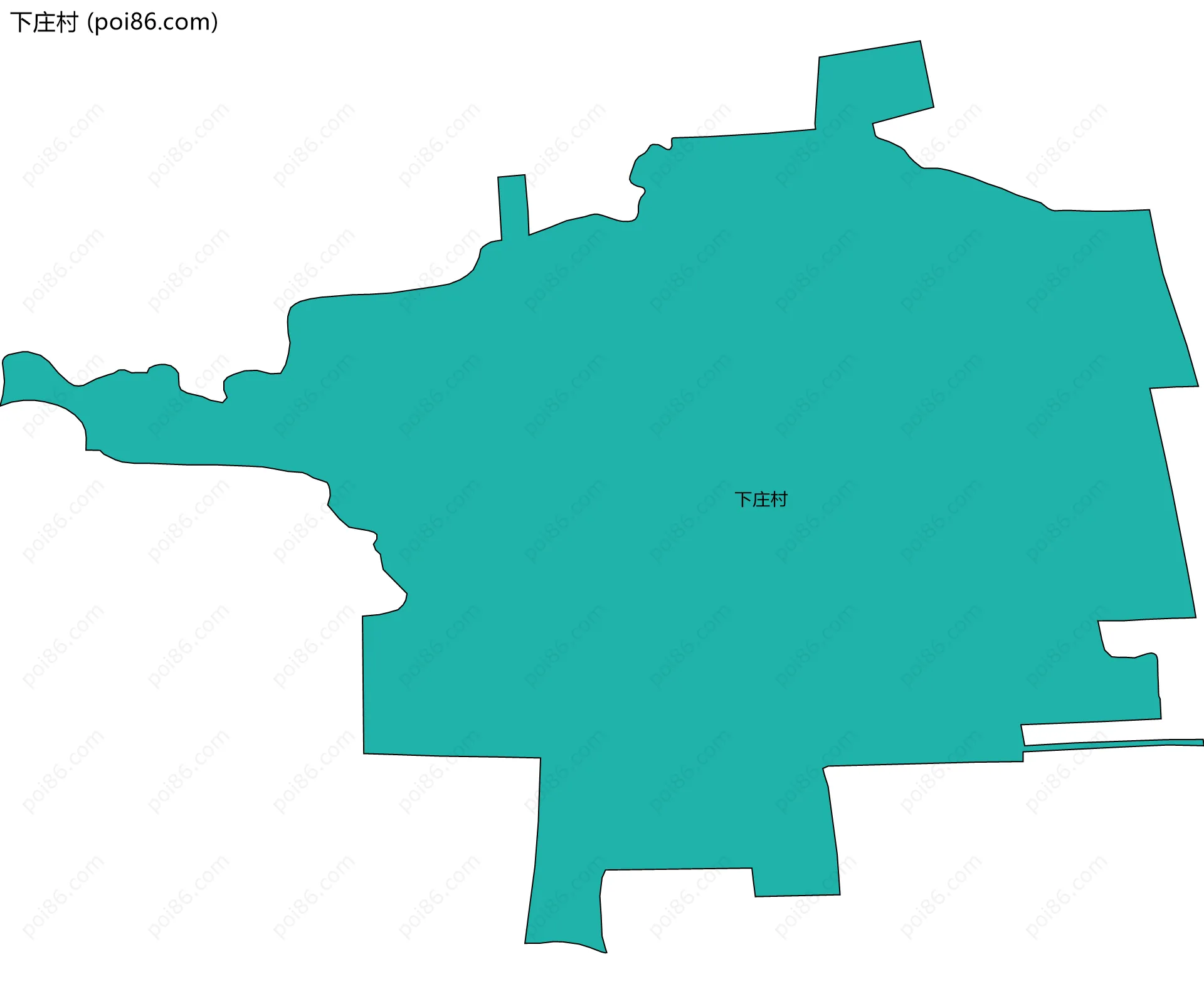 下庄村边界地图