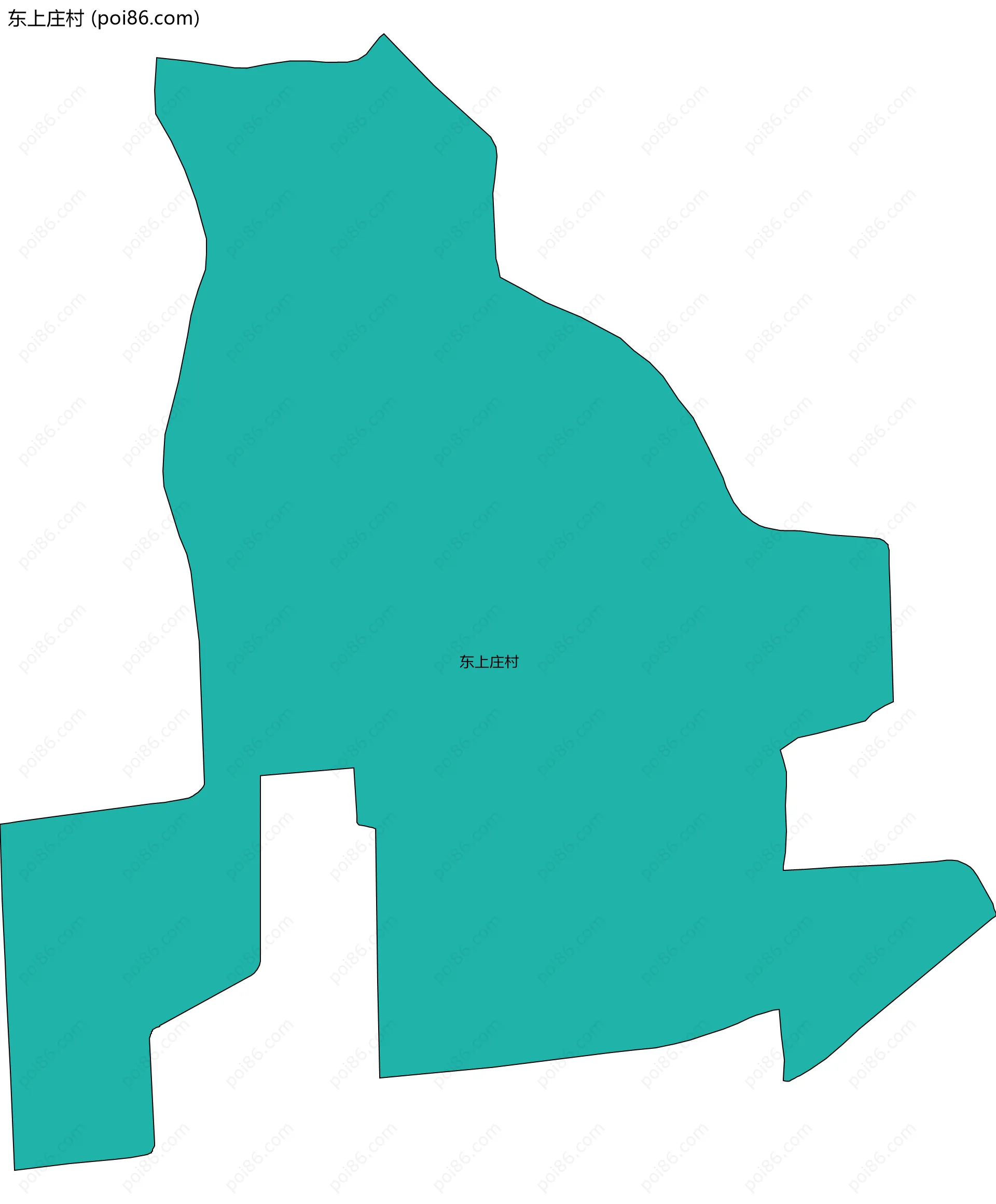 东上庄村边界地图