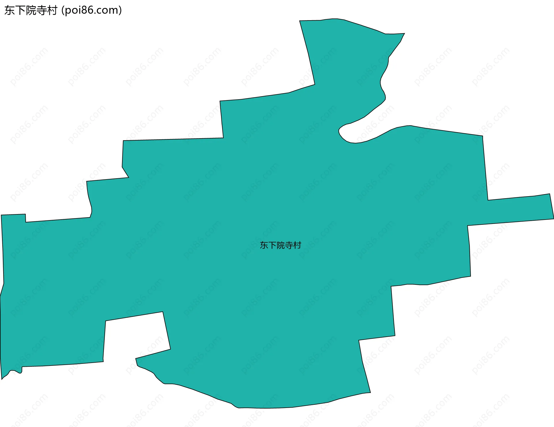 东下院寺村边界地图