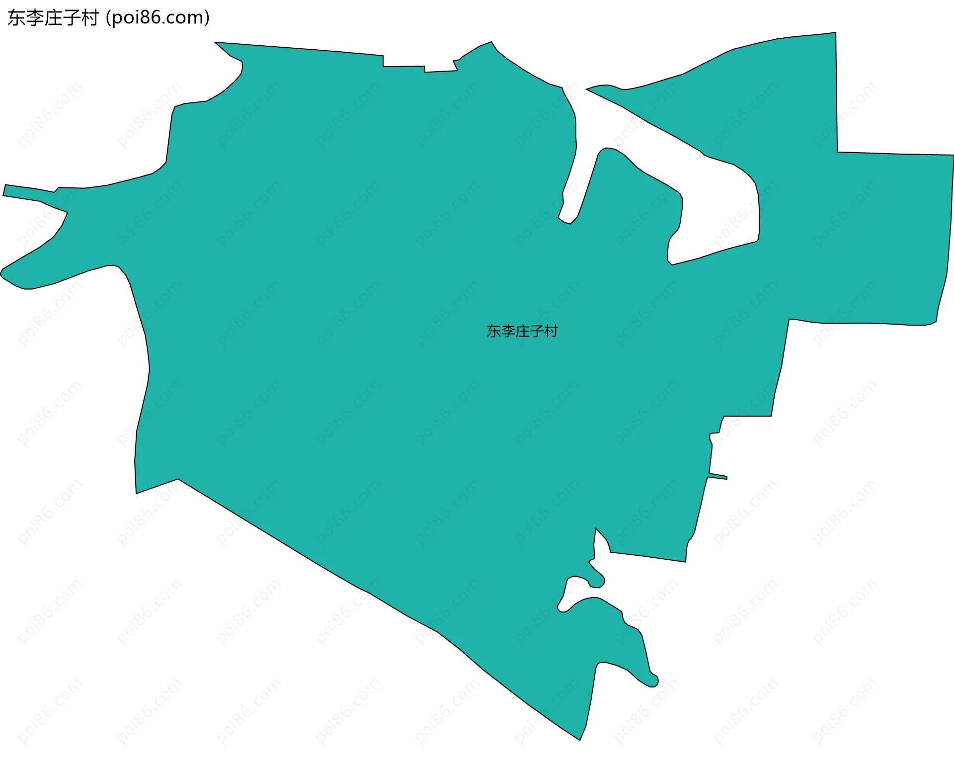 东李庄子村边界地图