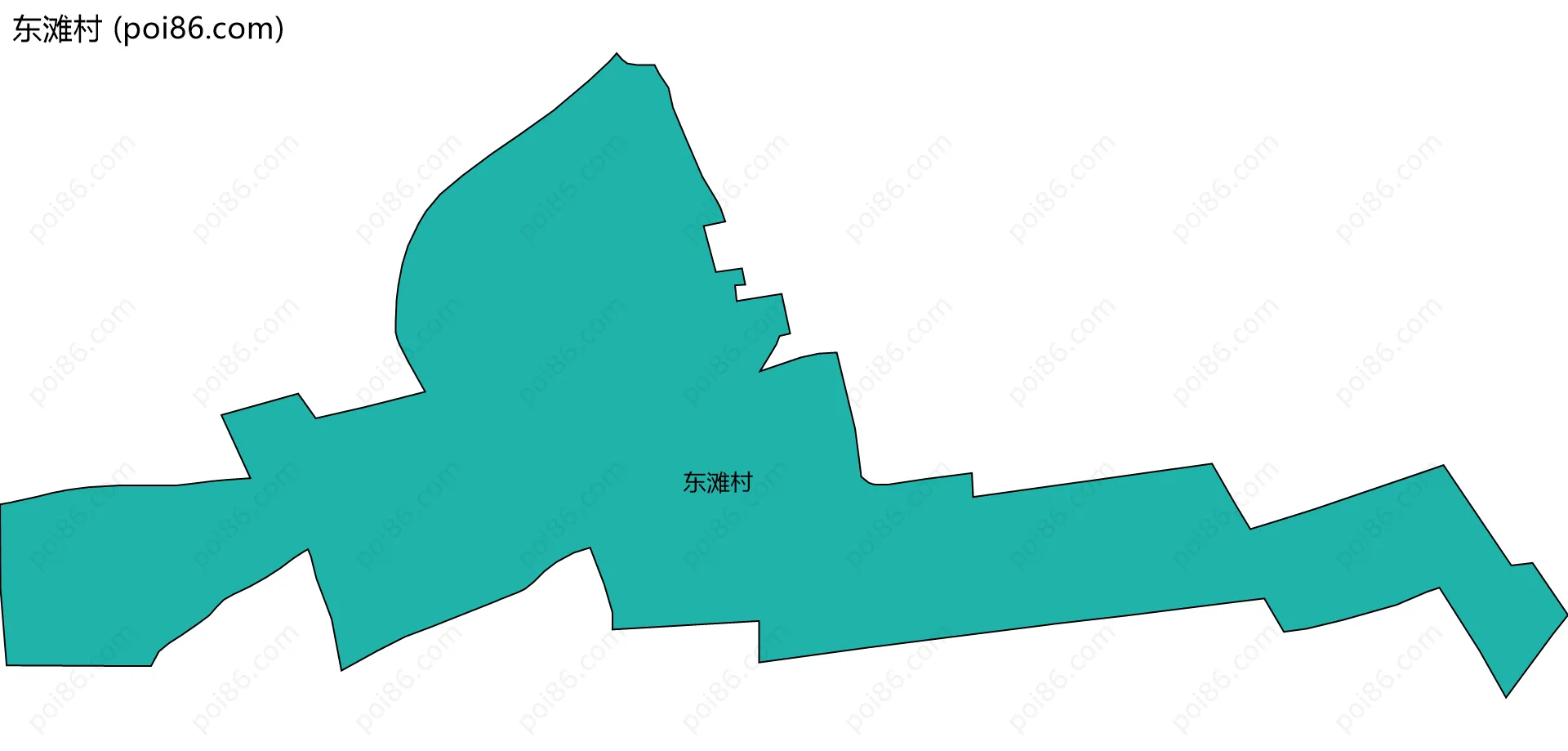 东滩村边界地图