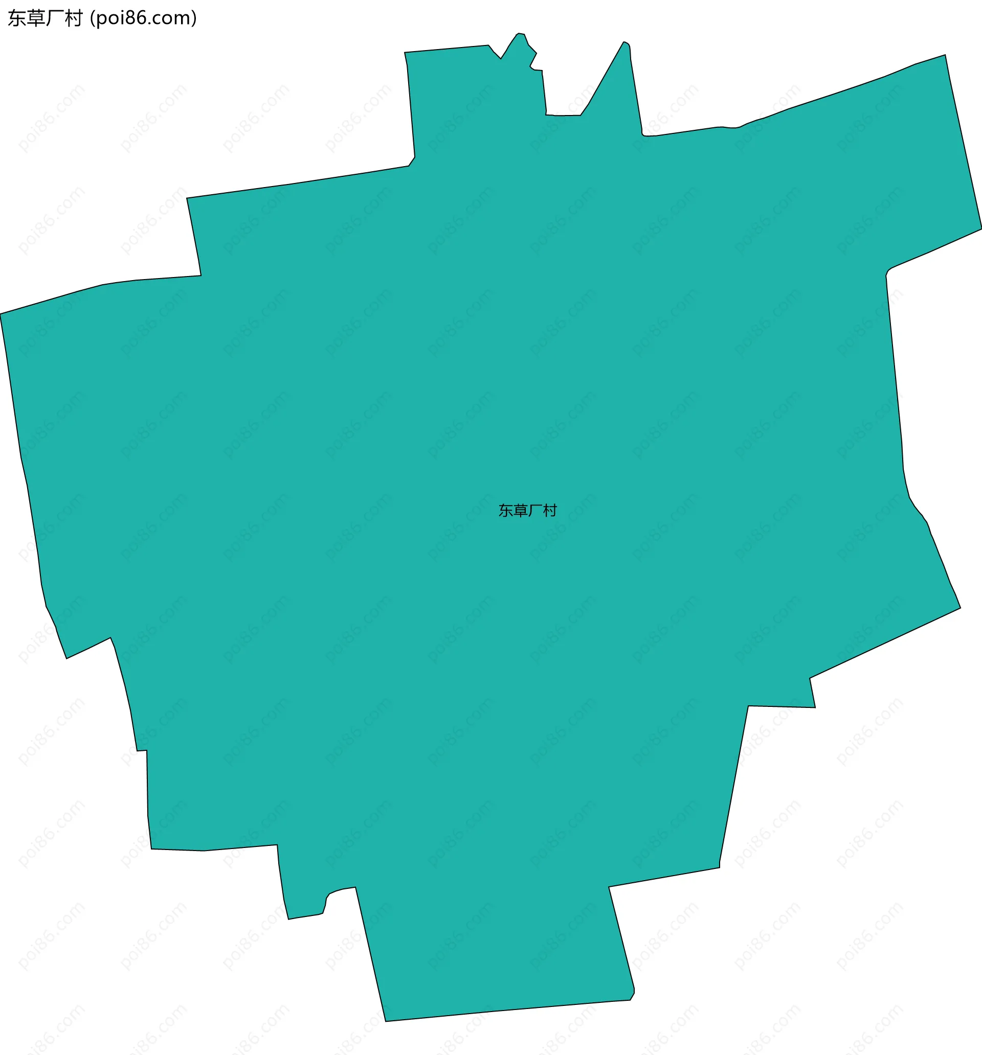 东草厂村边界地图