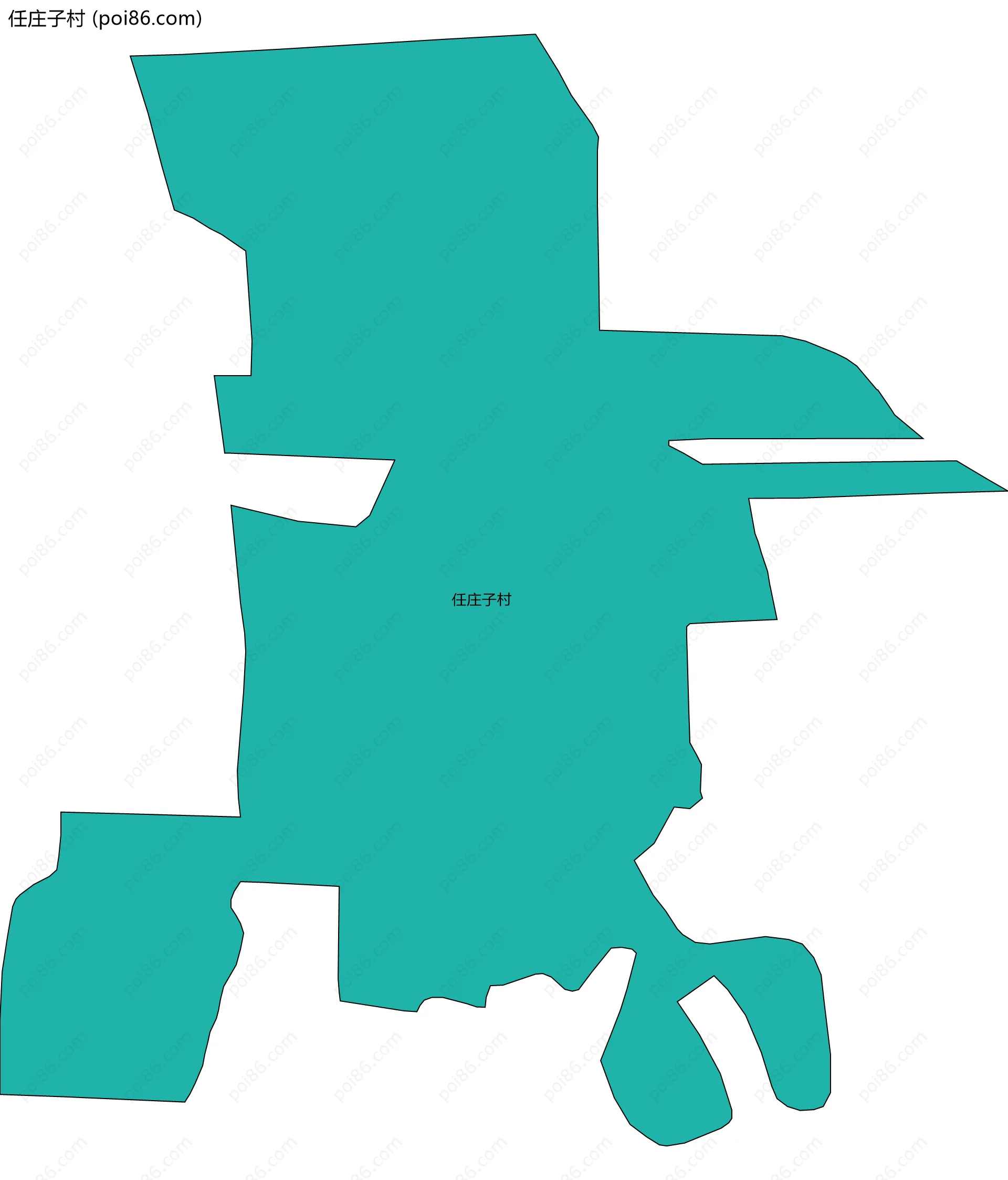 任庄子村边界地图