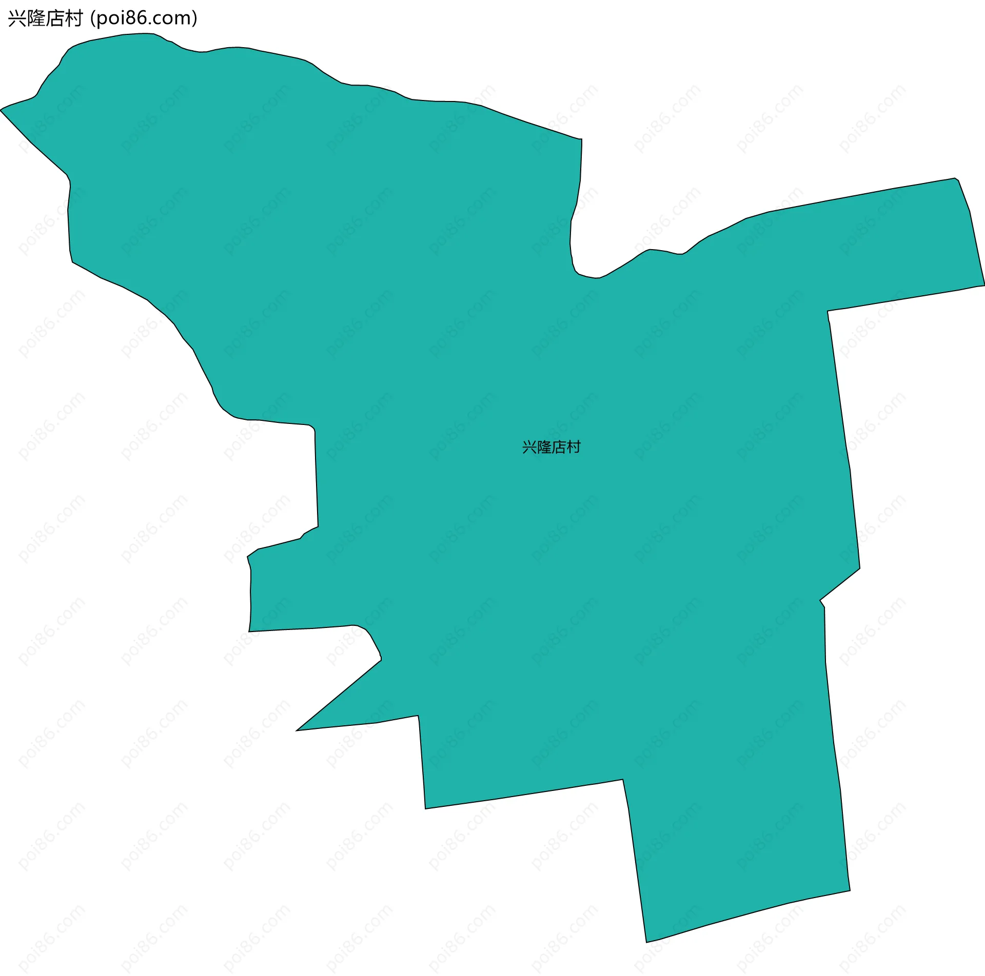 兴隆店村边界地图