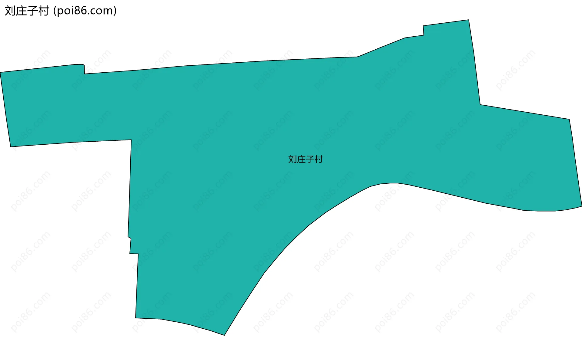 刘庄子村边界地图