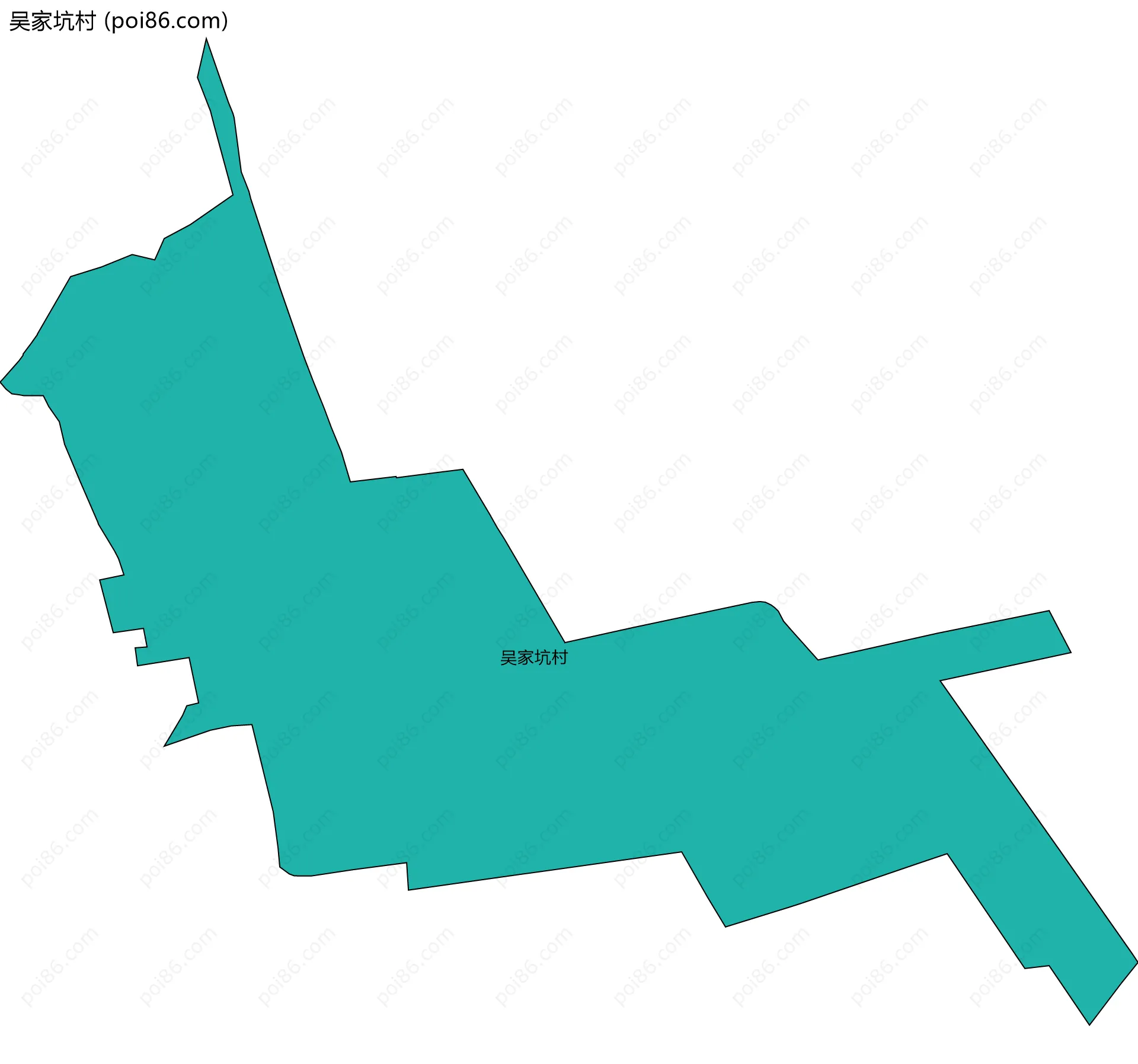 吴家坑村边界地图