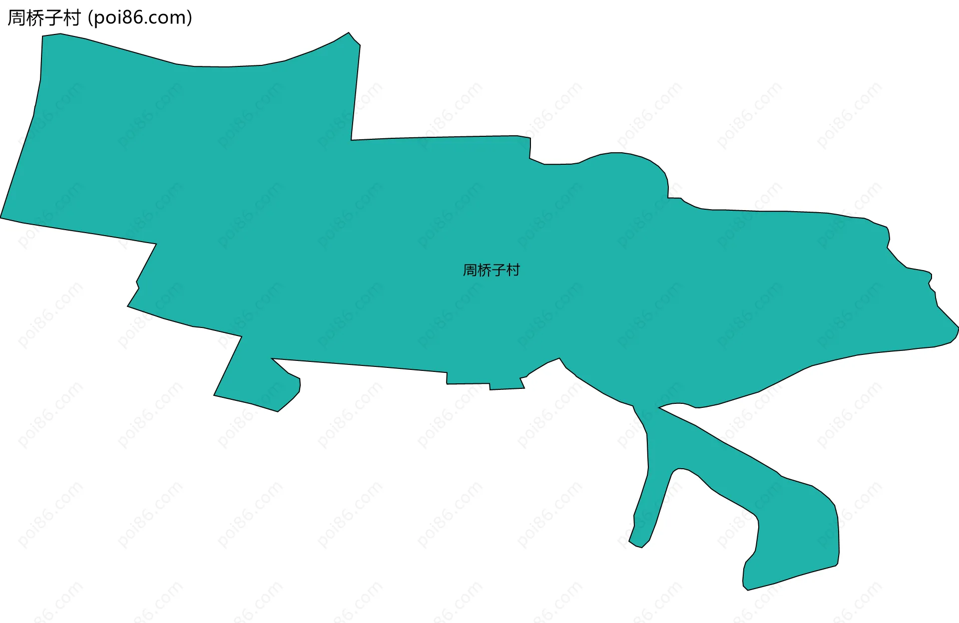周桥子村边界地图