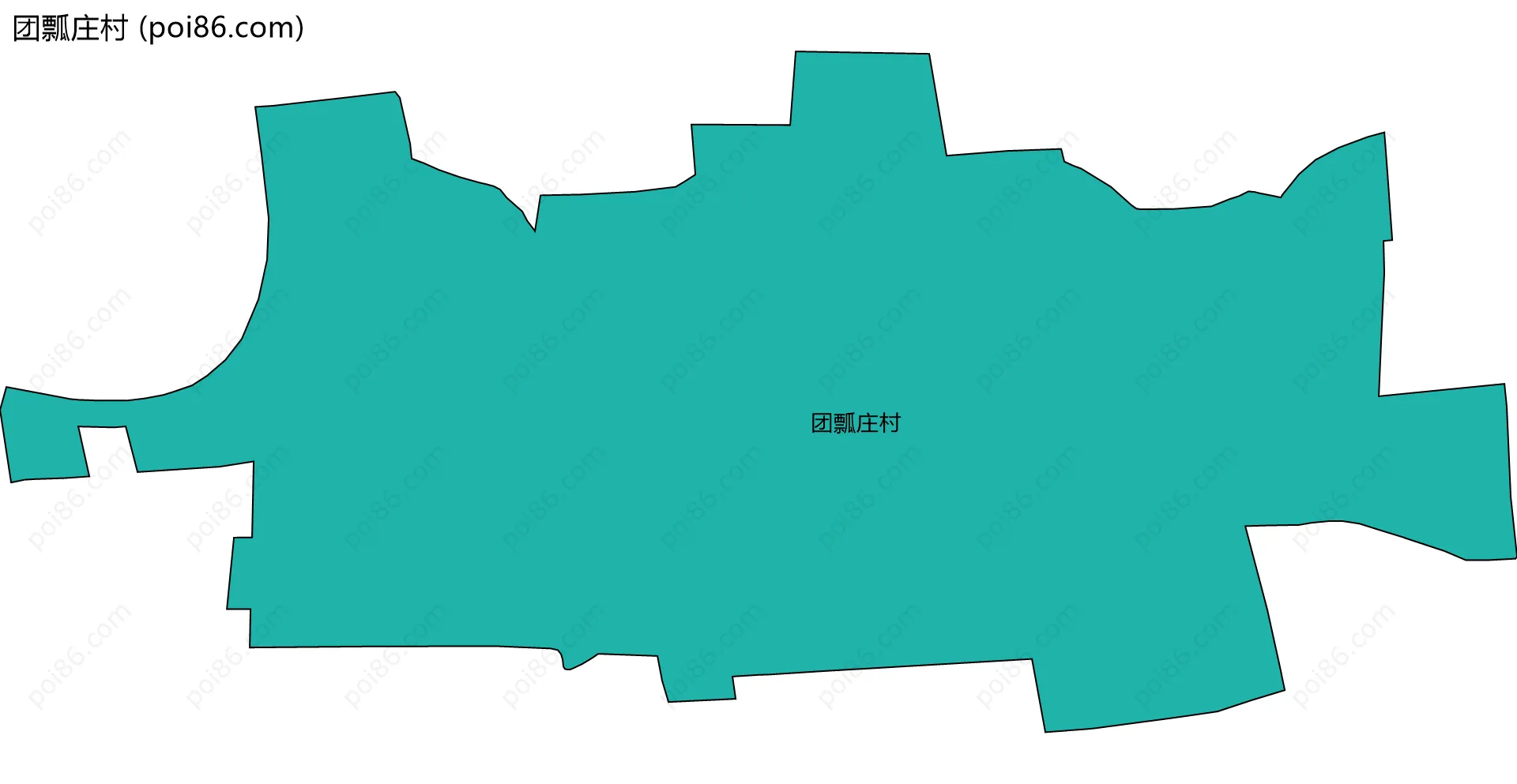 团瓢庄村边界地图