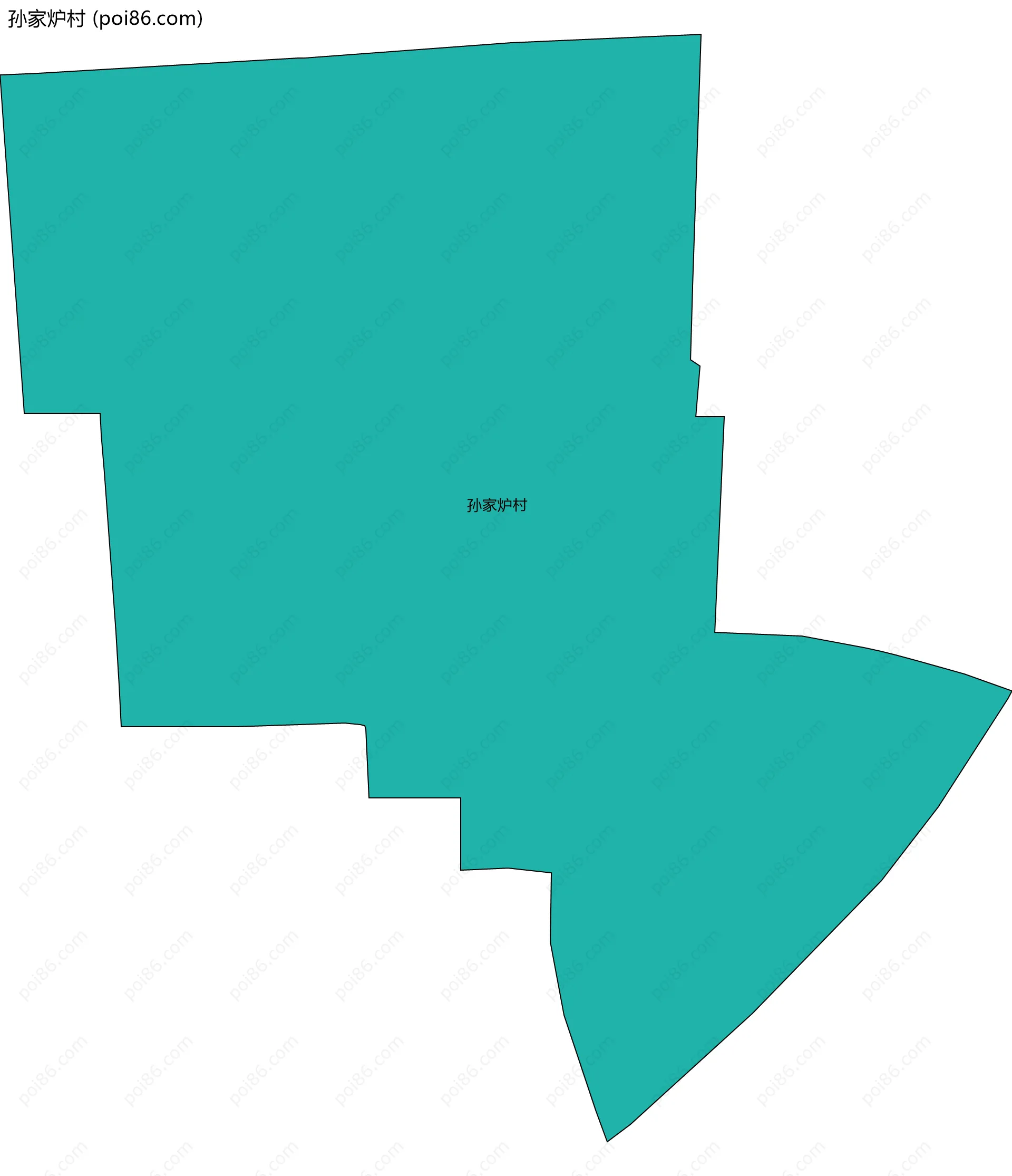 孙家炉村边界地图