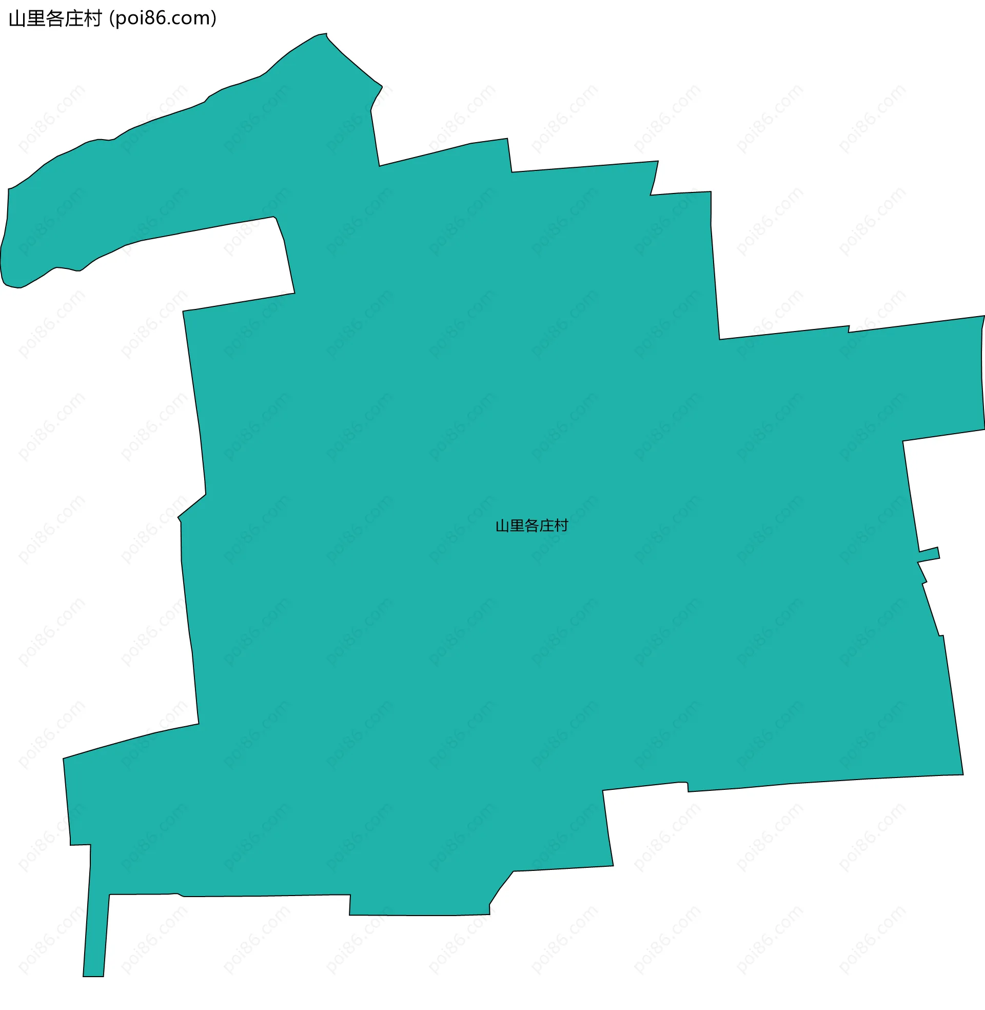 山里各庄村边界地图