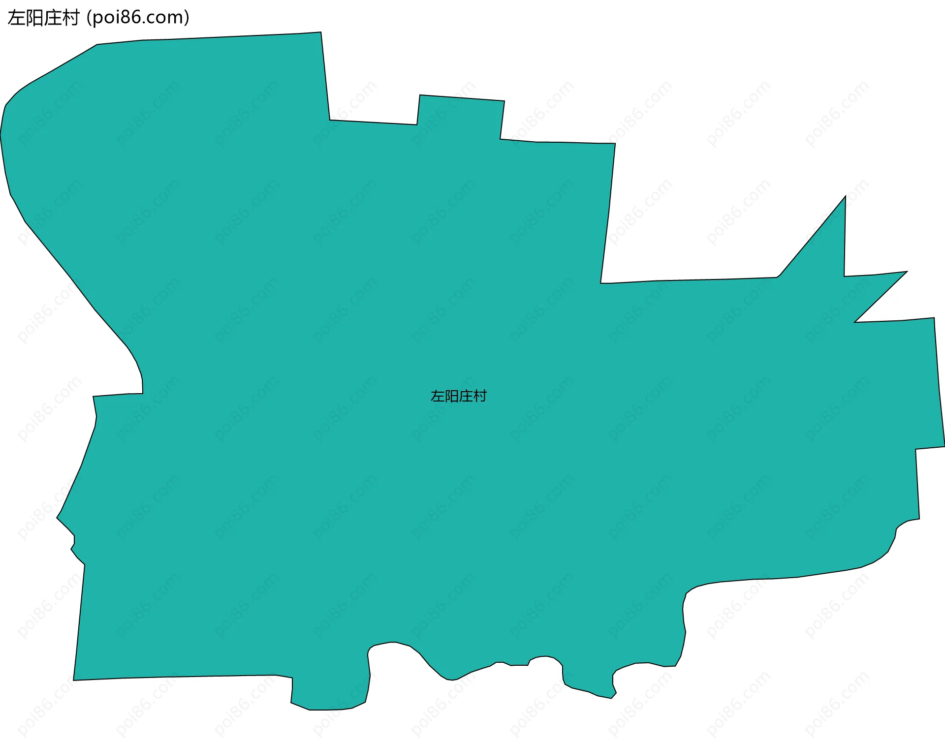 左阳庄村边界地图