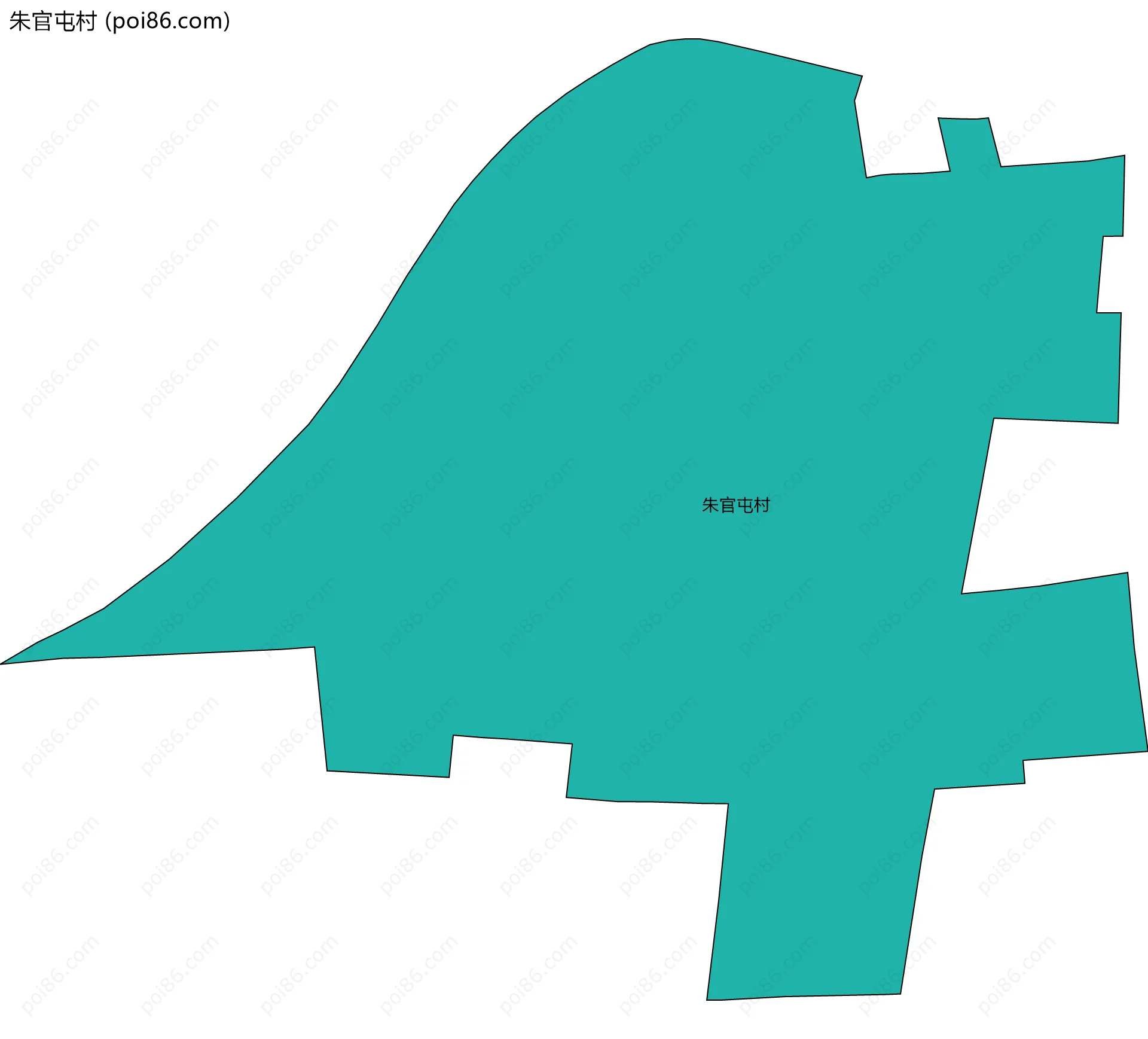 朱官屯村边界地图