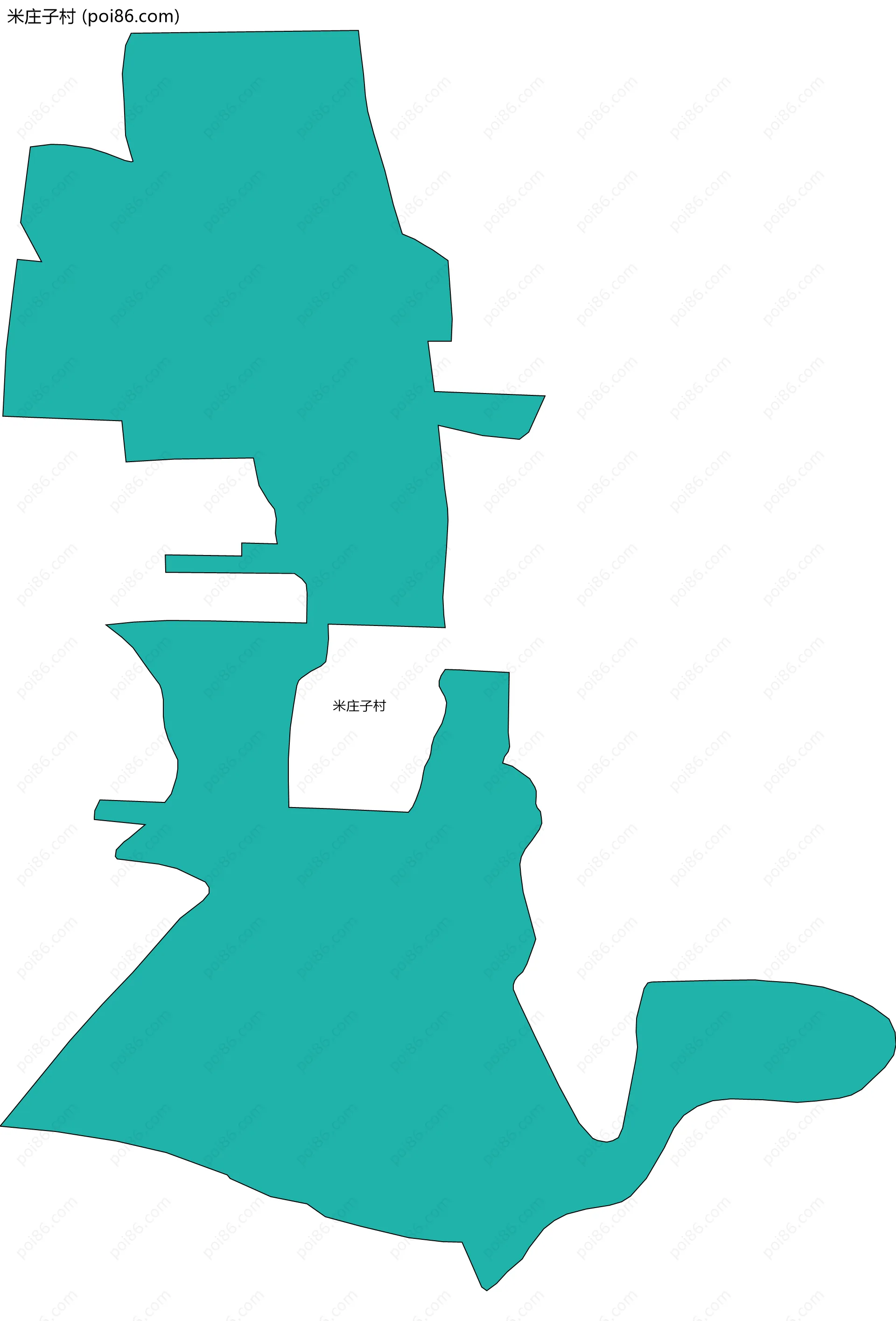 米庄子村边界地图