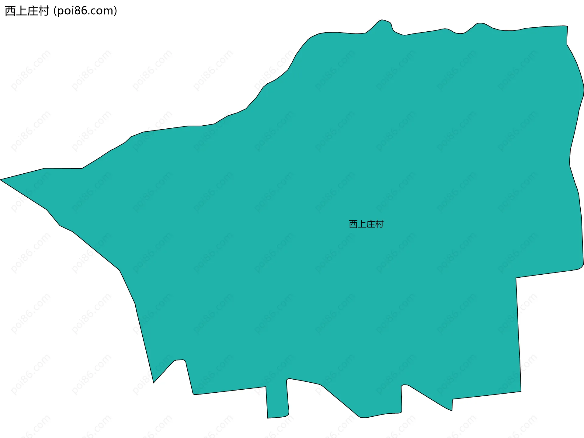 西上庄村边界地图