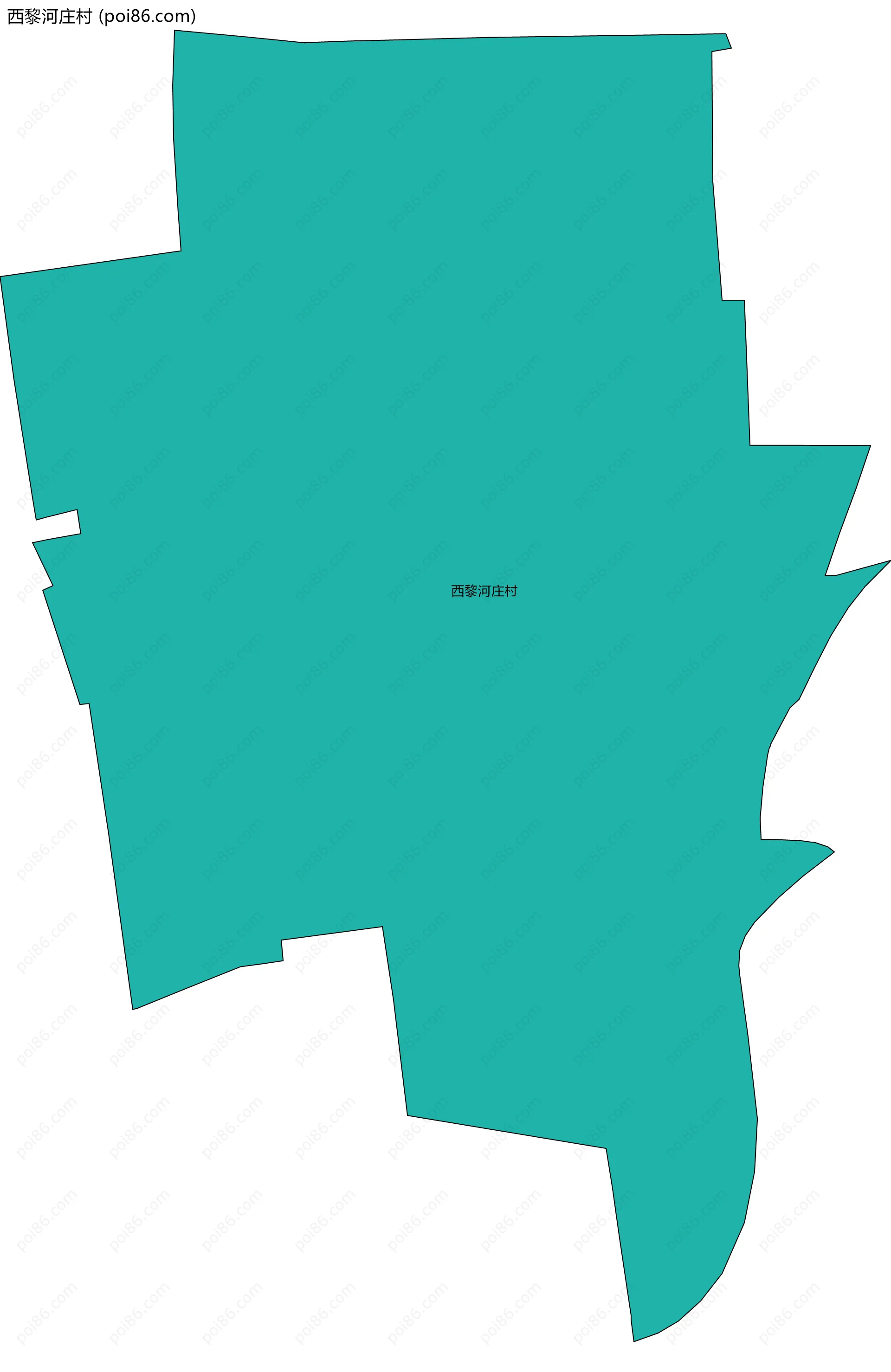 西黎河庄村边界地图