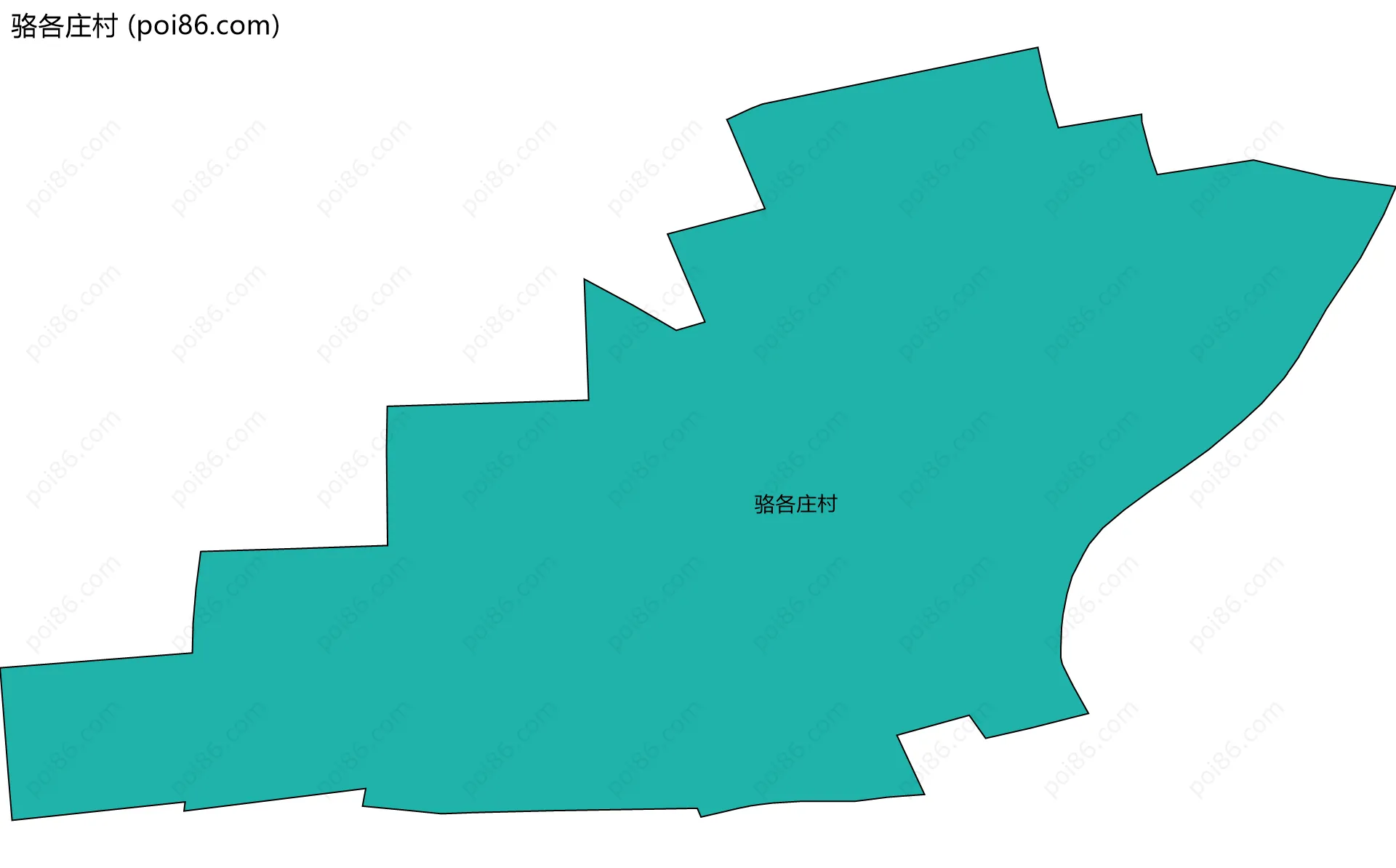 骆各庄村边界地图