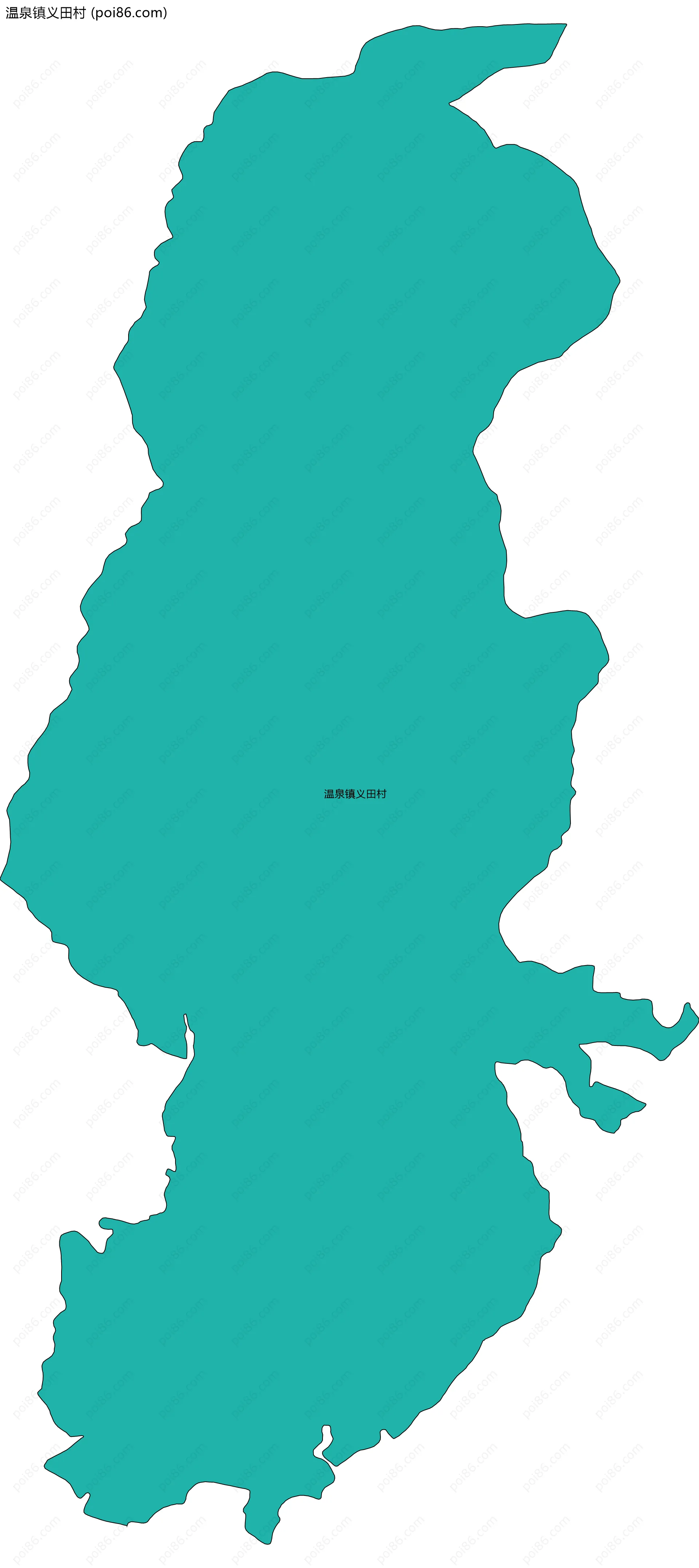 温泉镇义田村边界地图