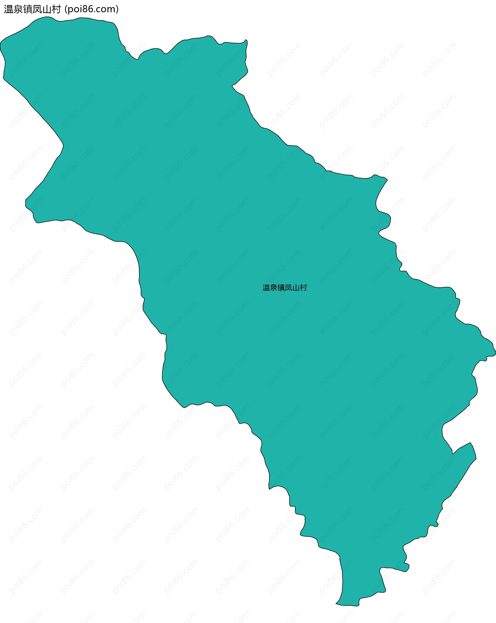 温泉镇凤山村边界地图