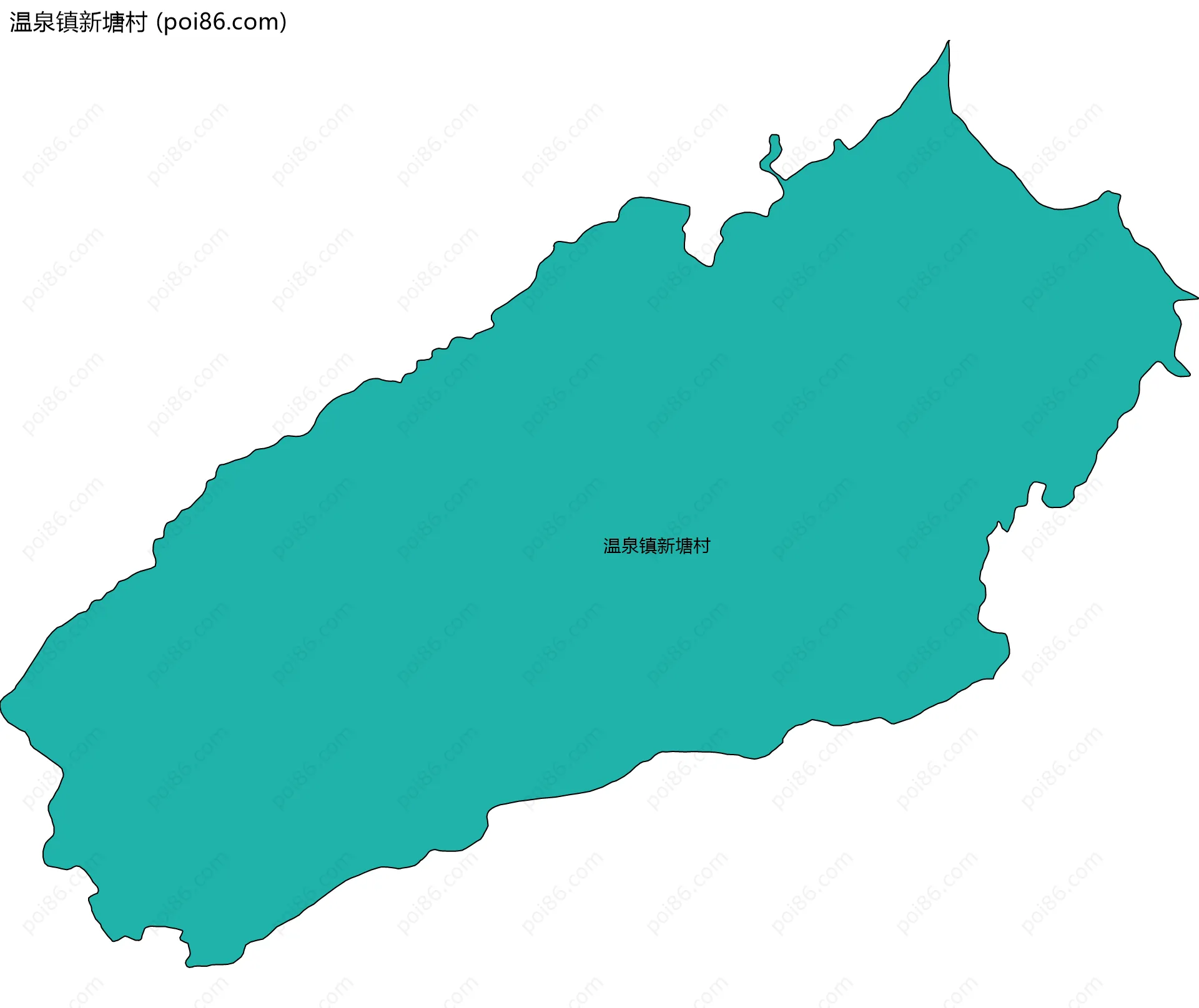 温泉镇新塘村边界地图