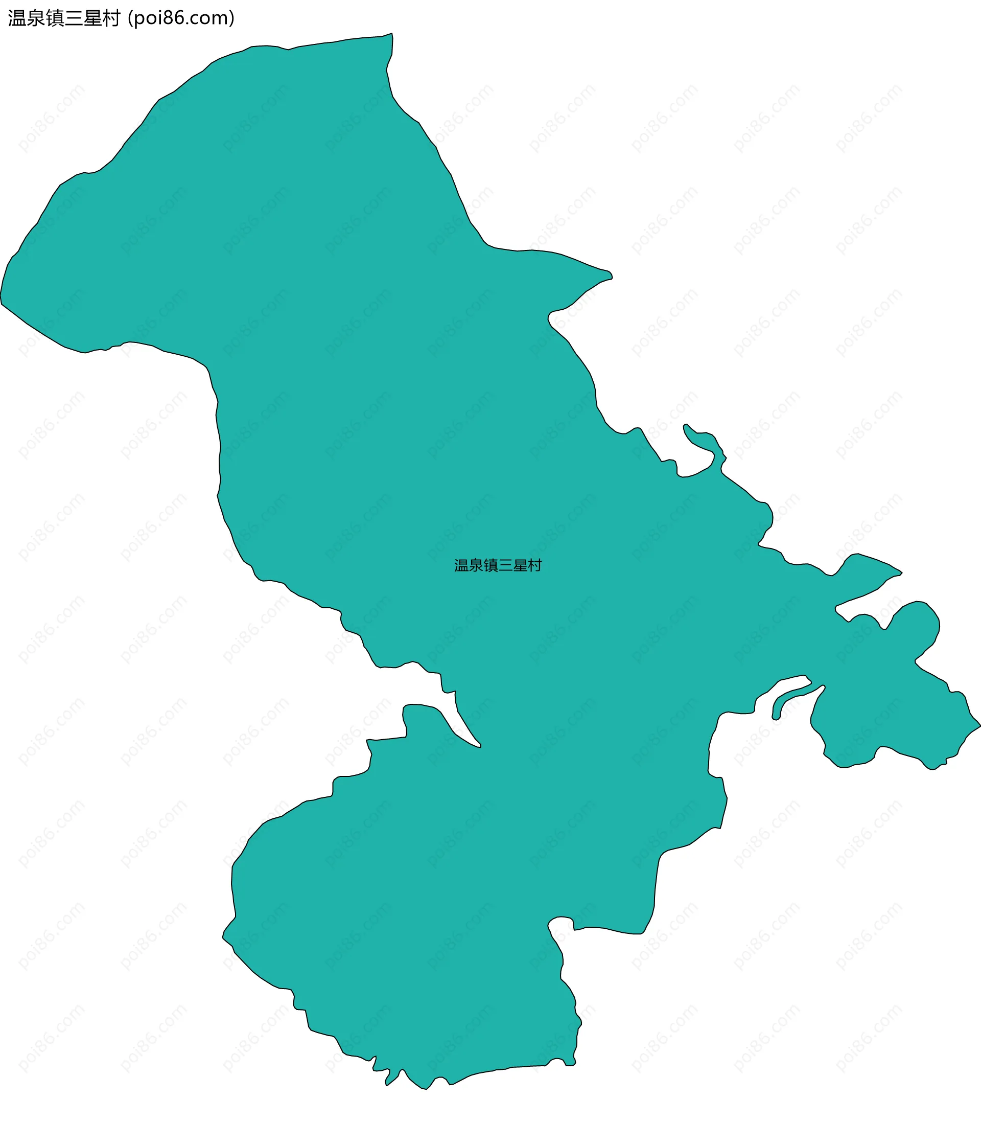 温泉镇三星村边界地图