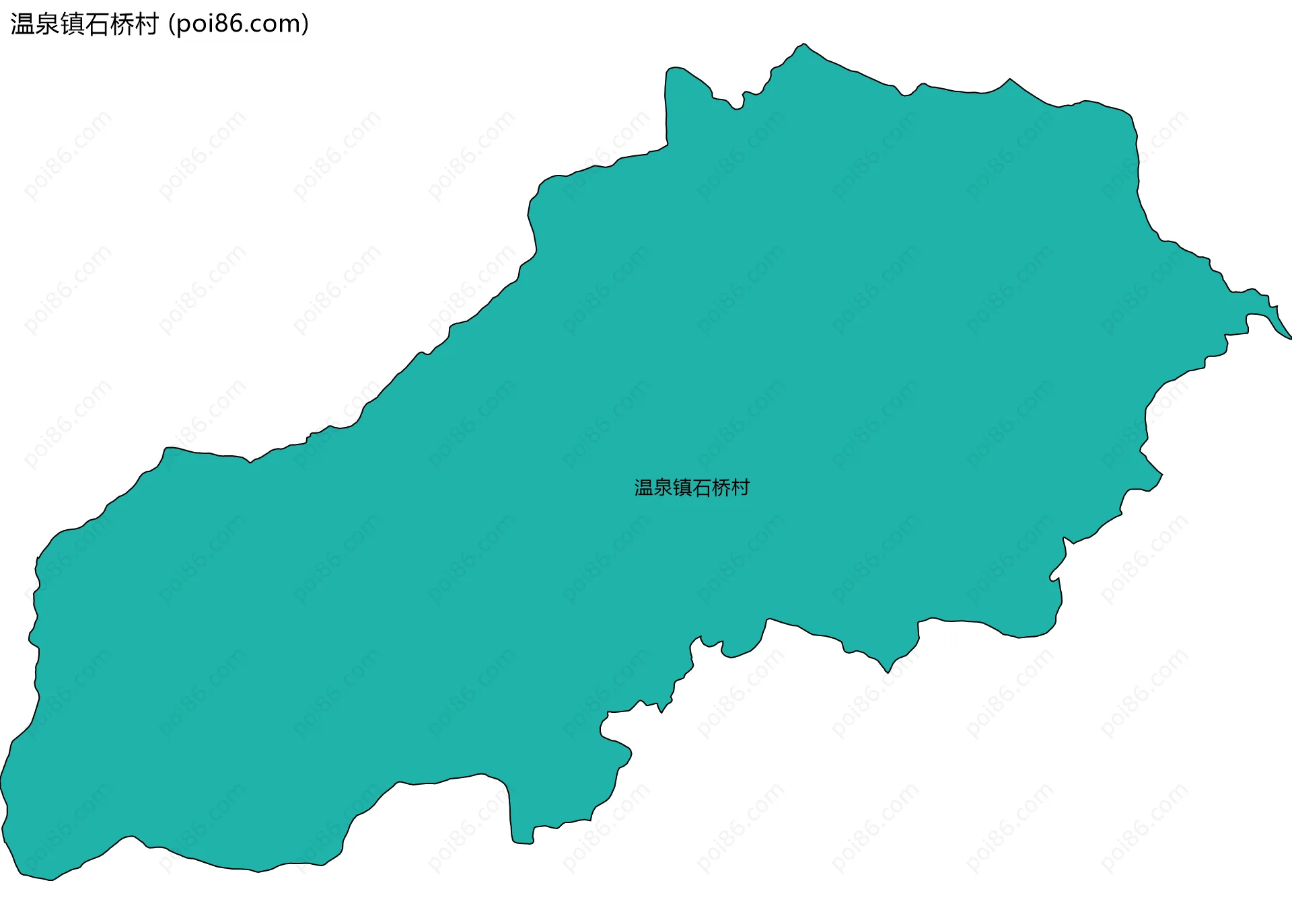 温泉镇石桥村边界地图