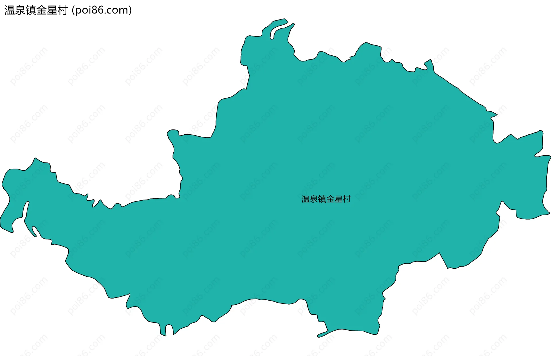 温泉镇金星村边界地图