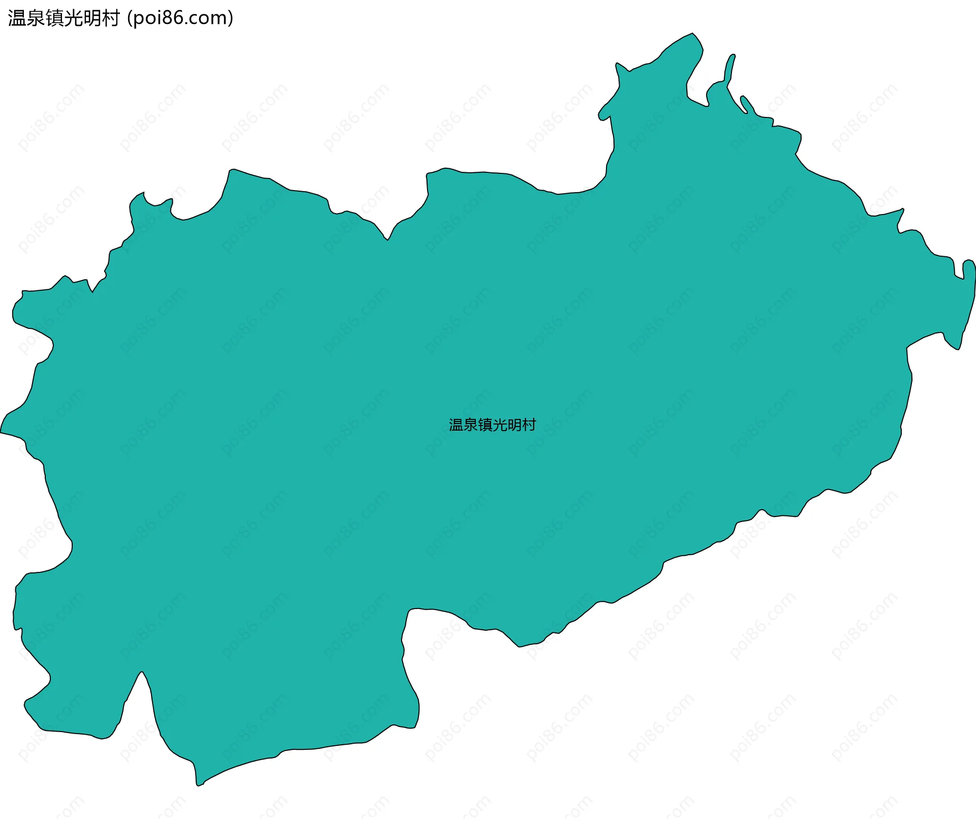 温泉镇光明村边界地图