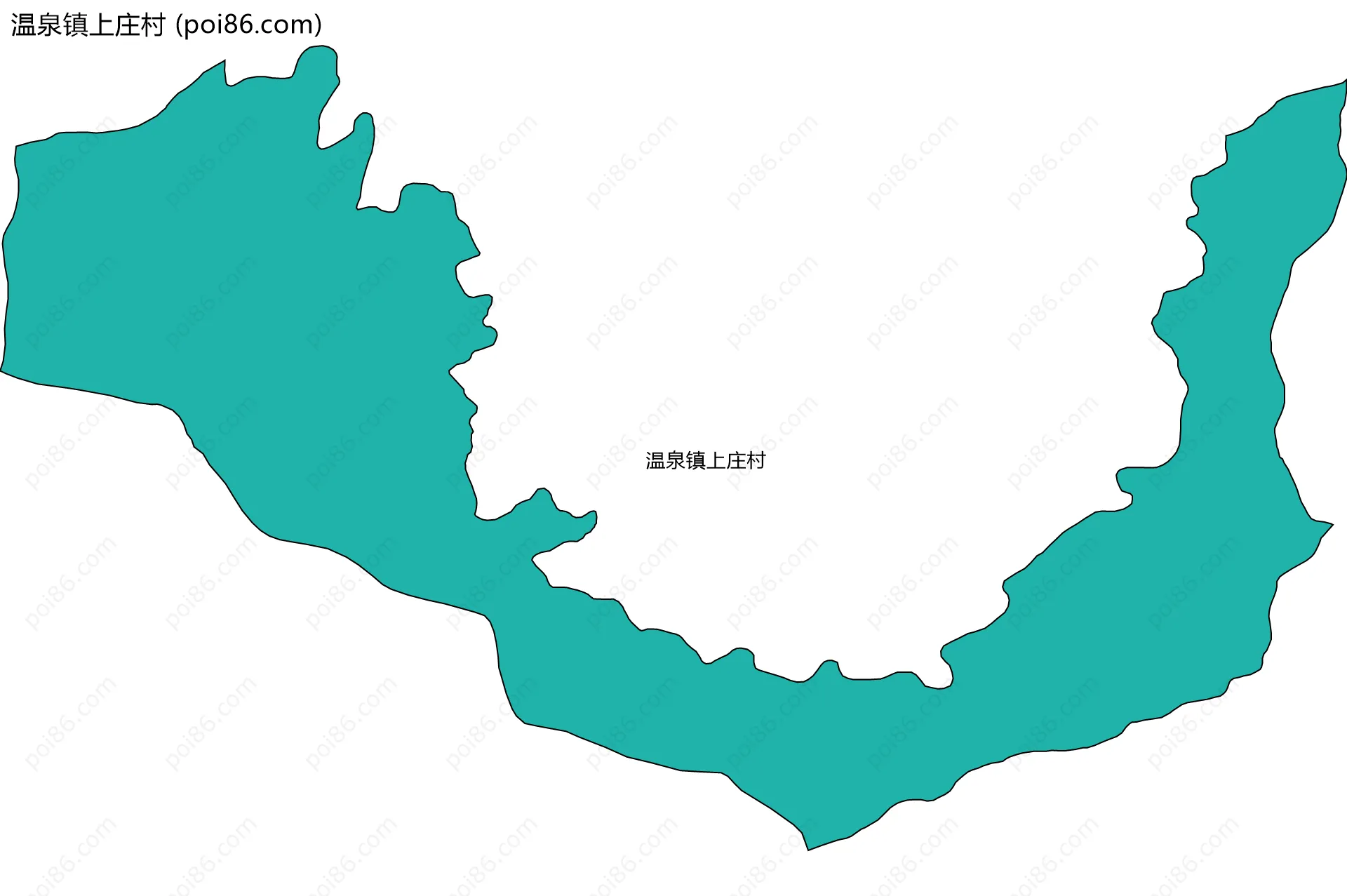 温泉镇上庄村边界地图