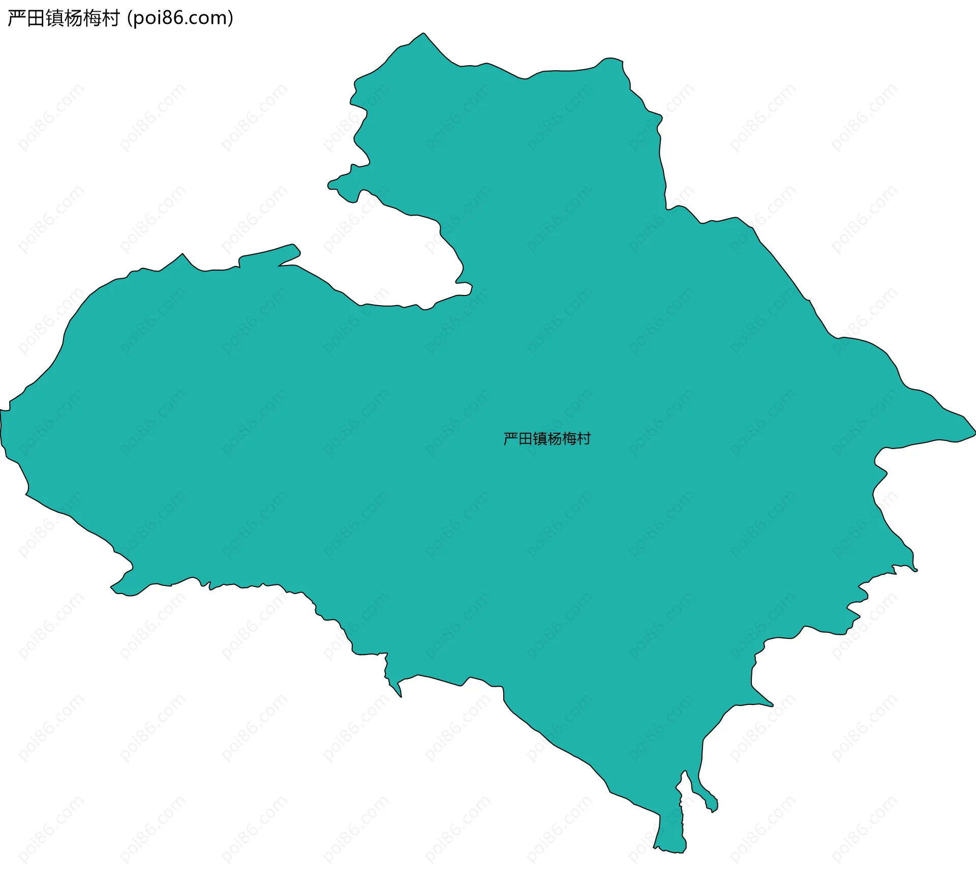严田镇杨梅村边界地图