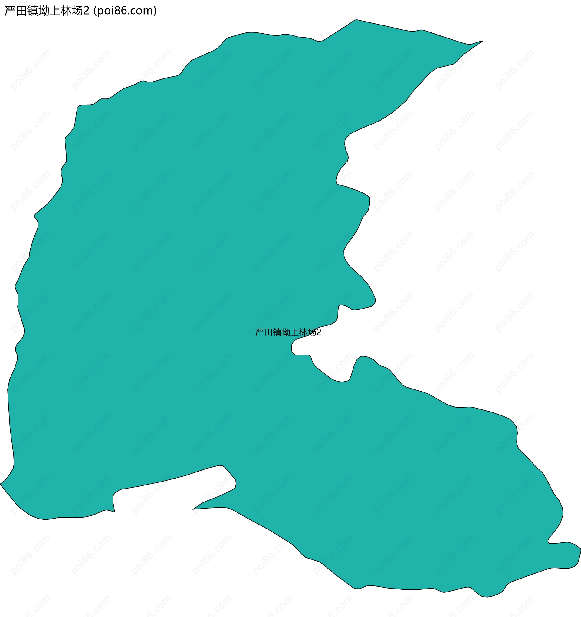 严田镇坳上林场2边界地图