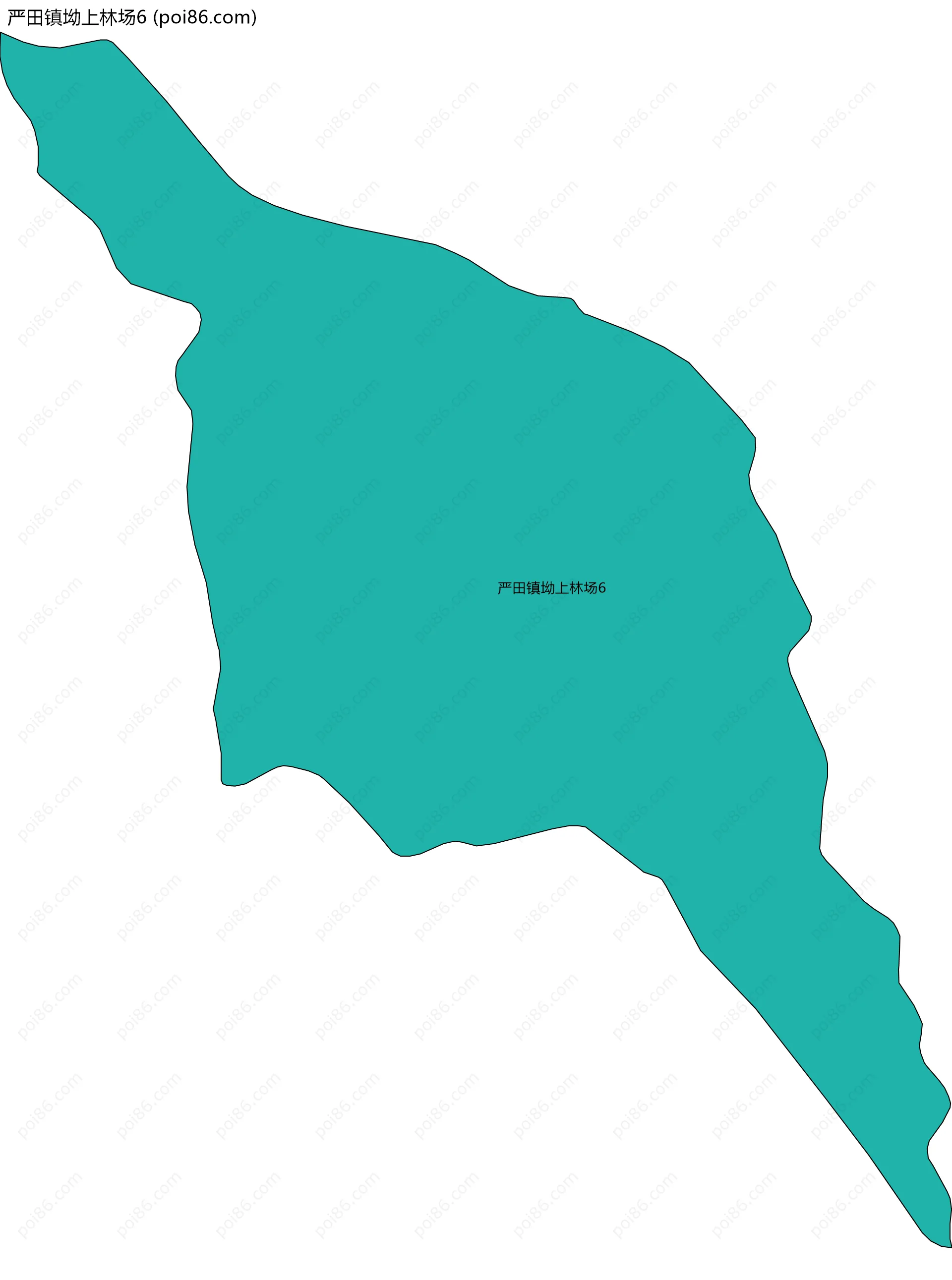 严田镇坳上林场6边界地图