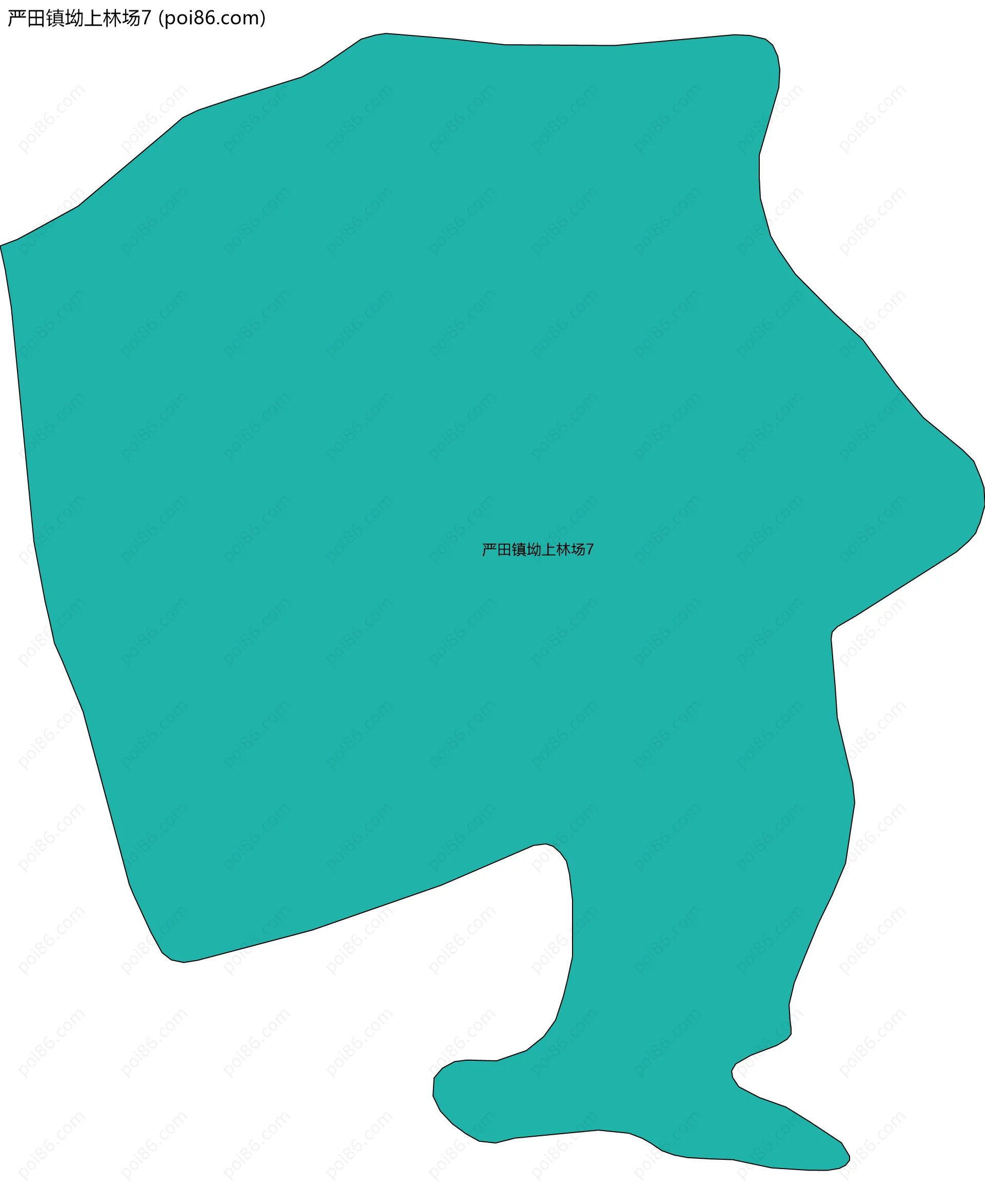 严田镇坳上林场7边界地图