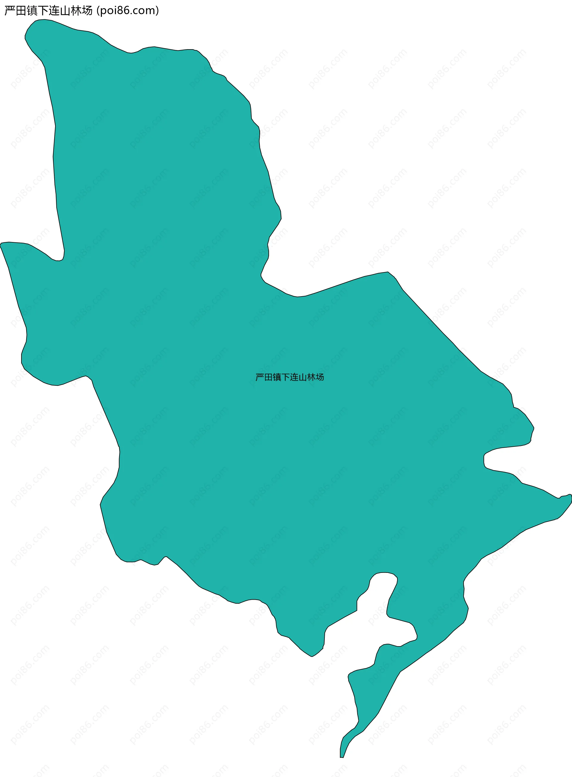 严田镇下连山林场边界地图