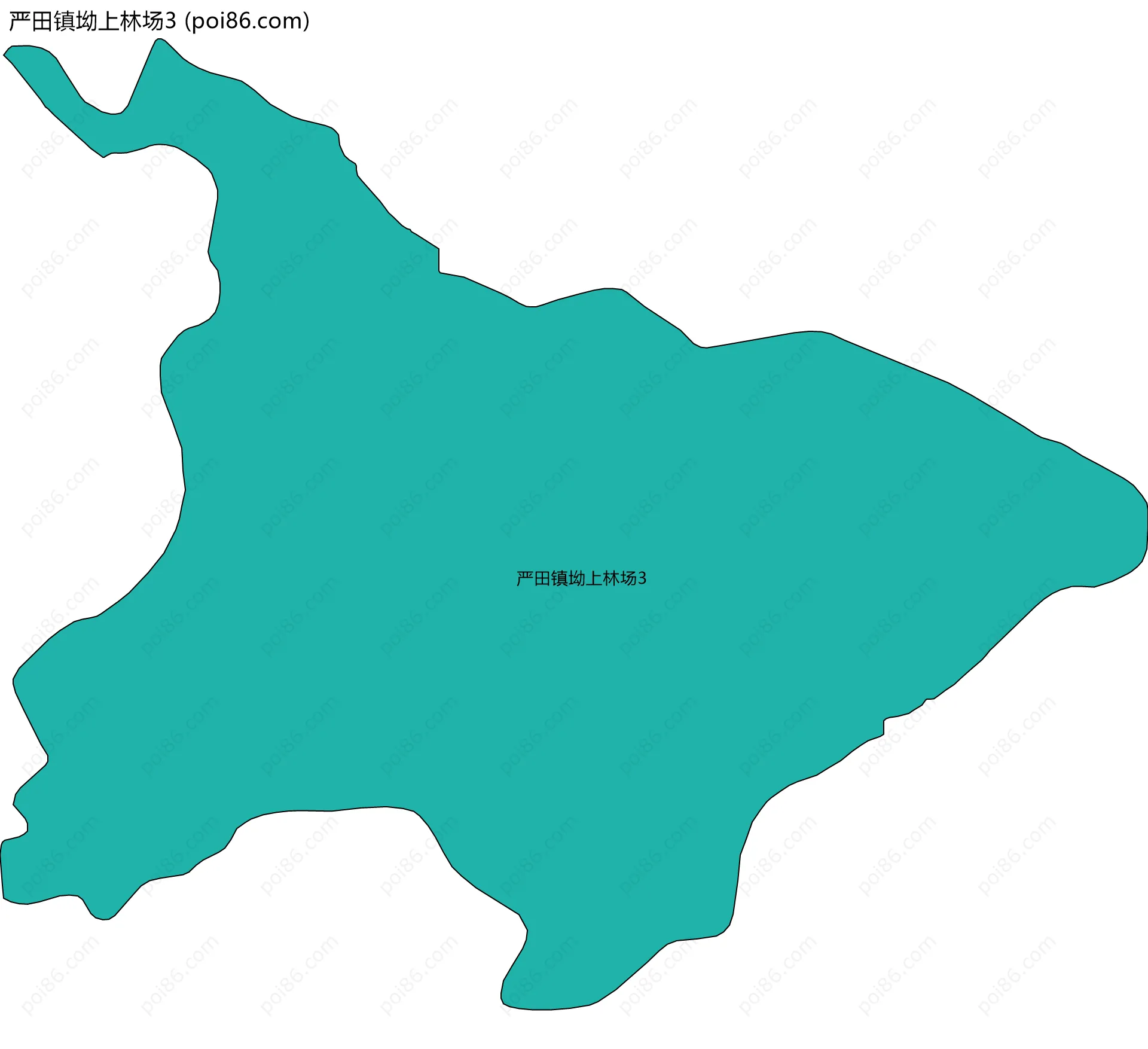 严田镇坳上林场3边界地图