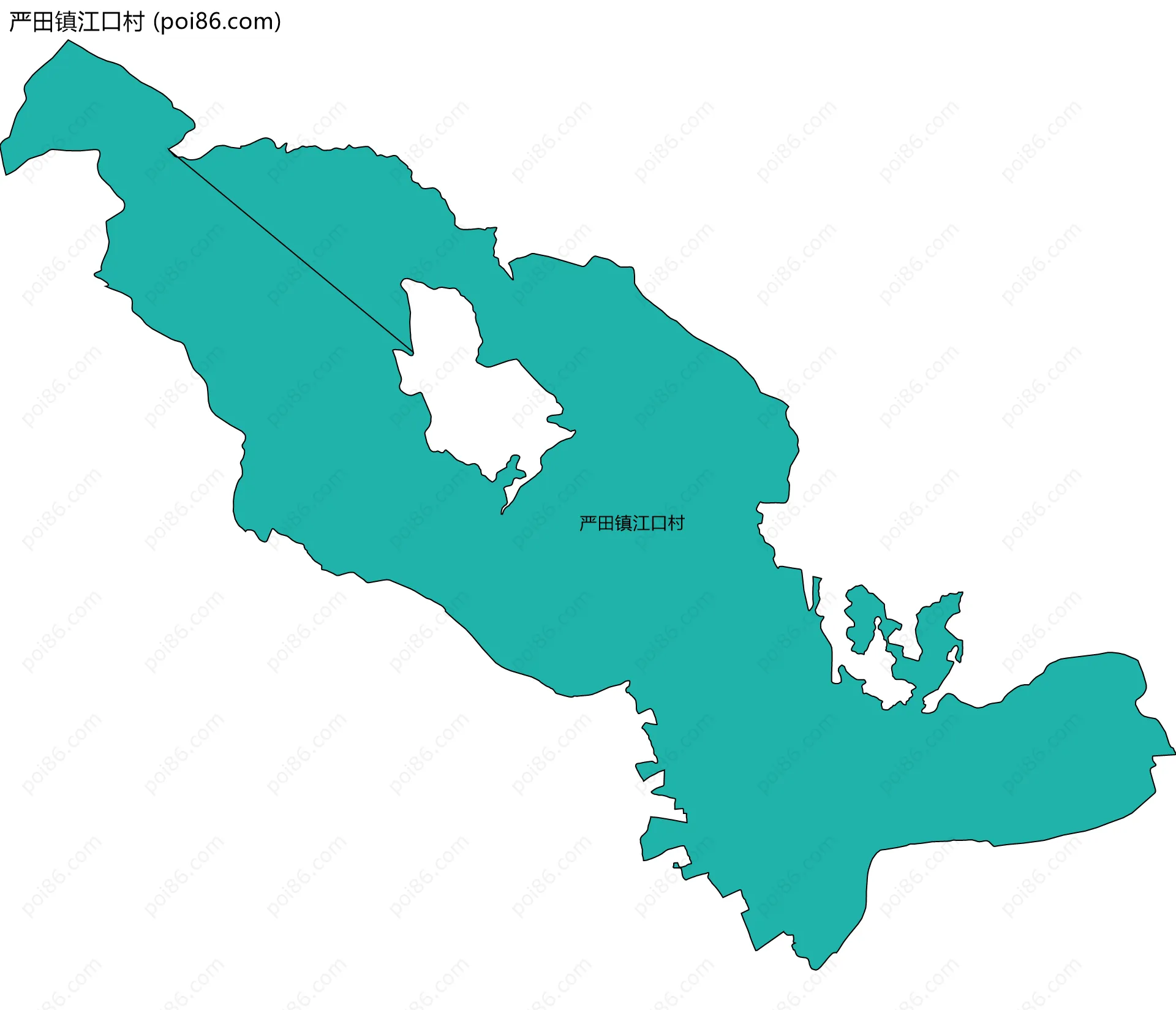 严田镇江口村边界地图