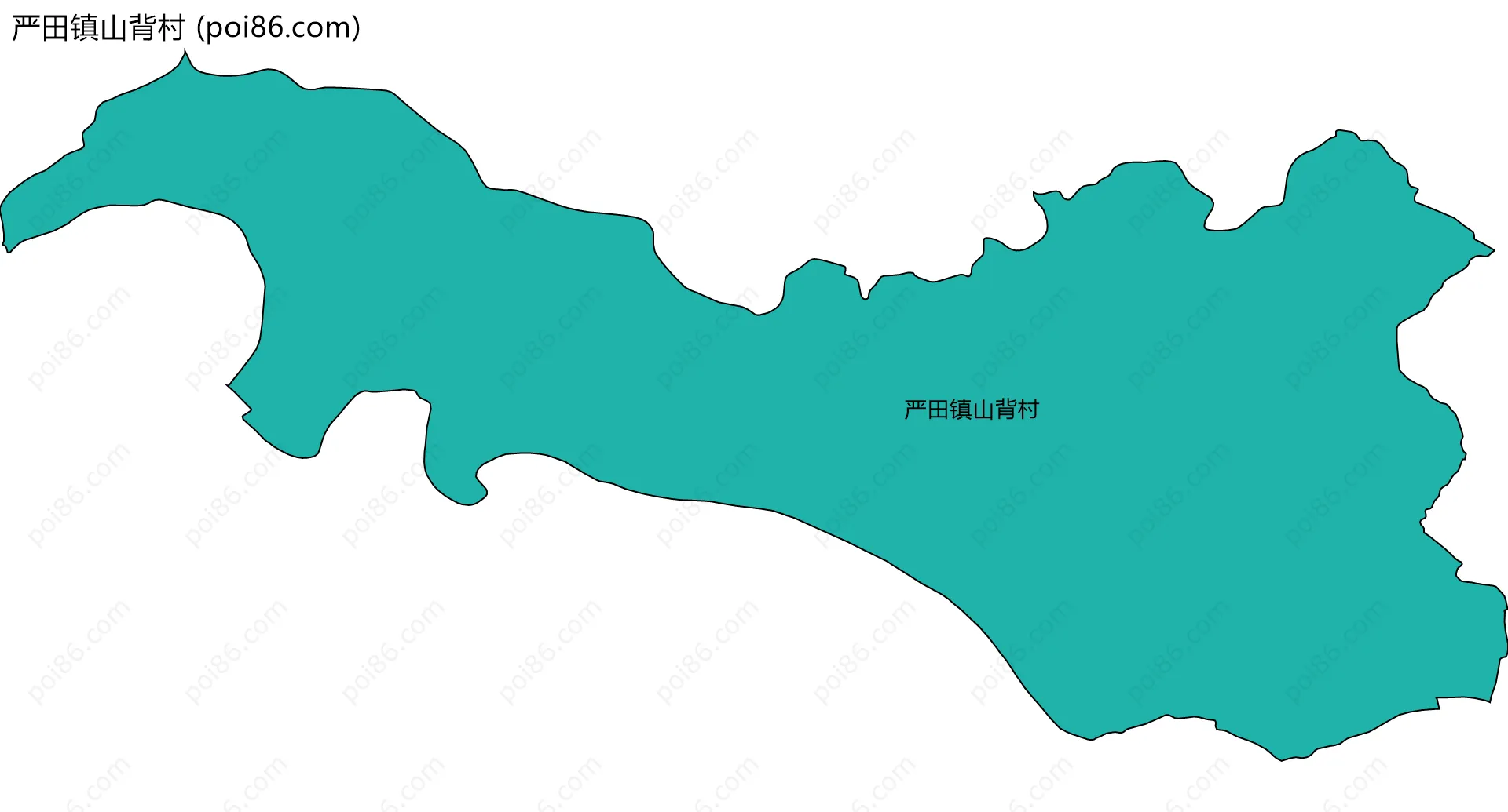 严田镇山背村边界地图