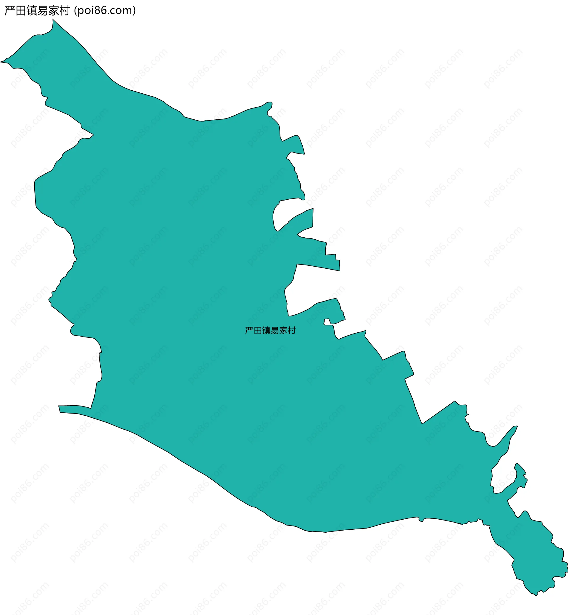 严田镇易家村边界地图