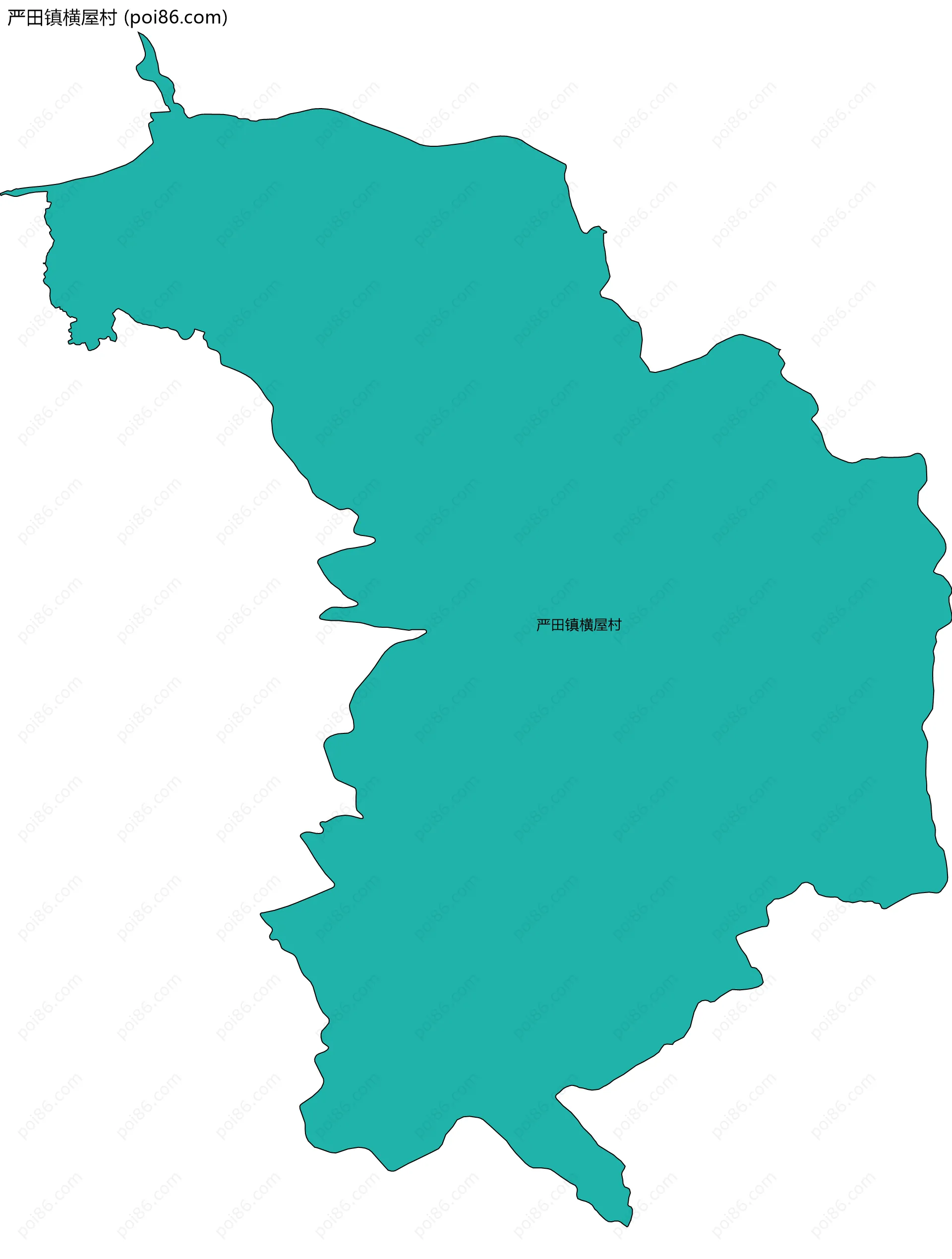 严田镇横屋村边界地图