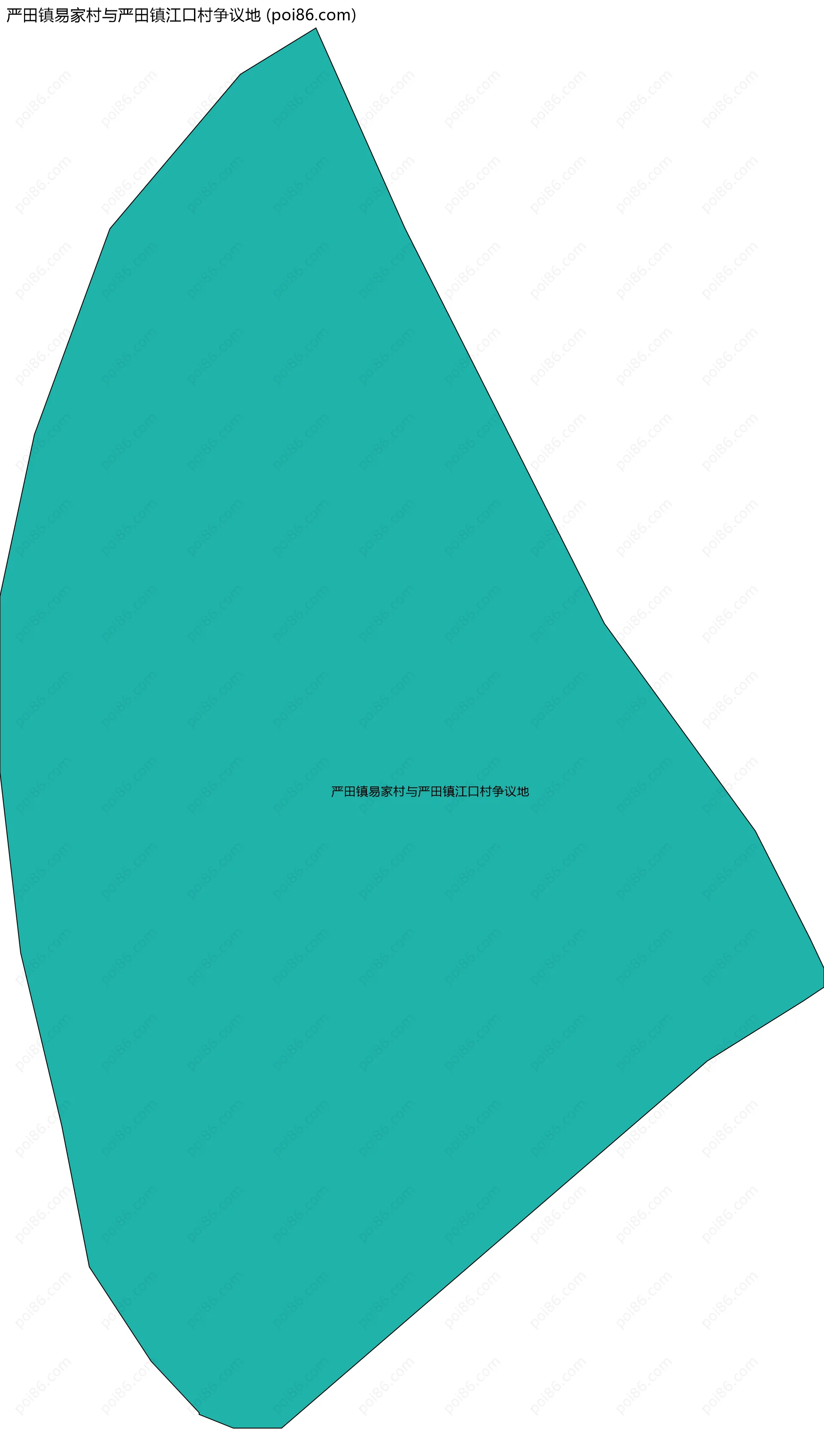 严田镇易家村与严田镇江口村争议地边界地图