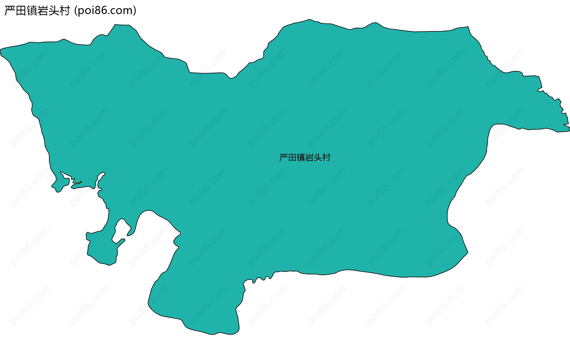 严田镇岩头村边界地图
