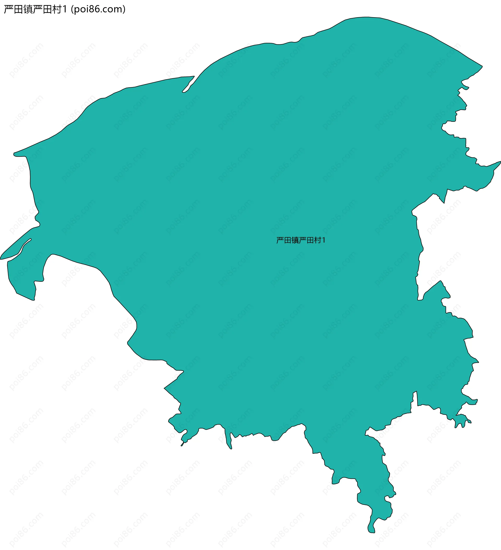 严田镇严田村1边界地图