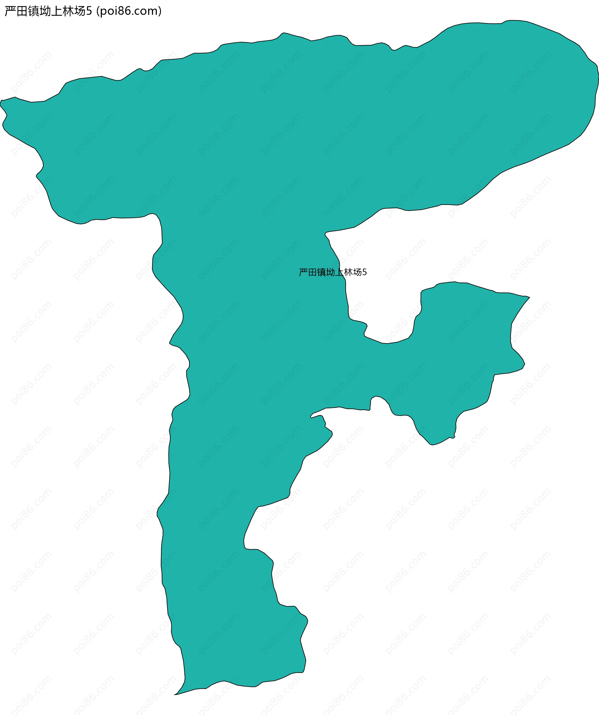 严田镇坳上林场5边界地图