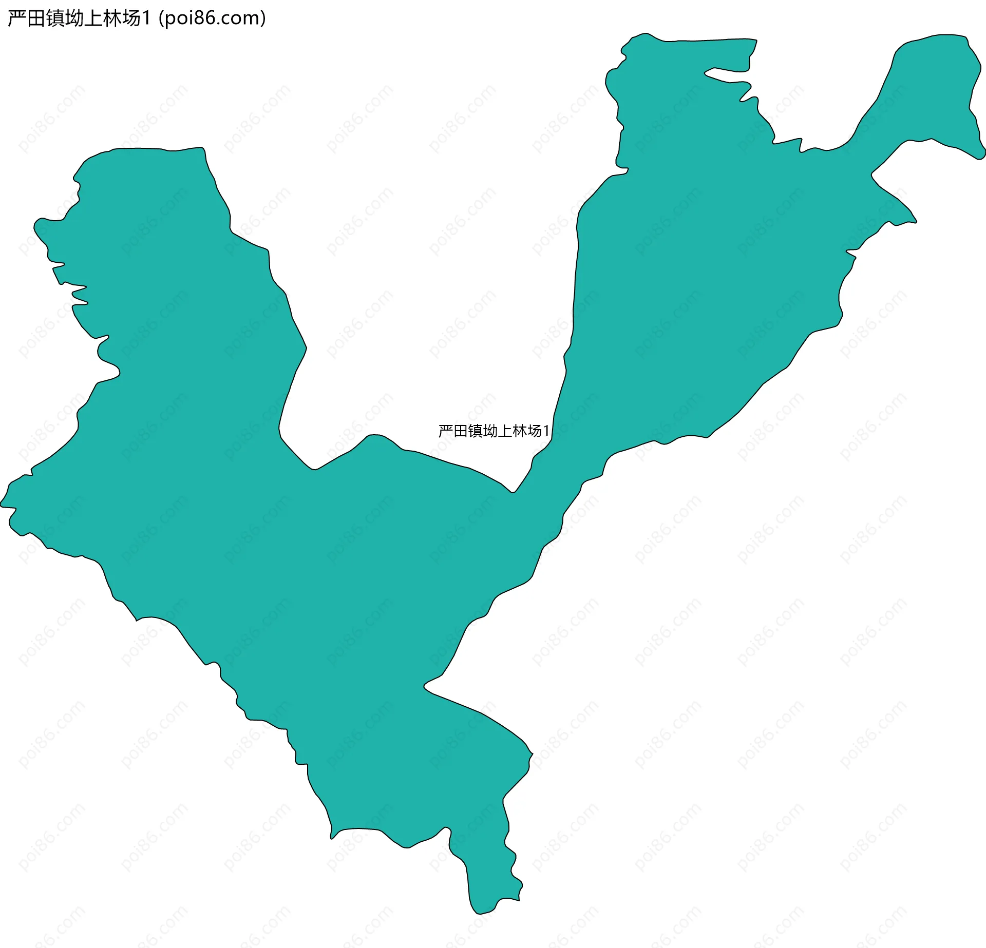 严田镇坳上林场1边界地图