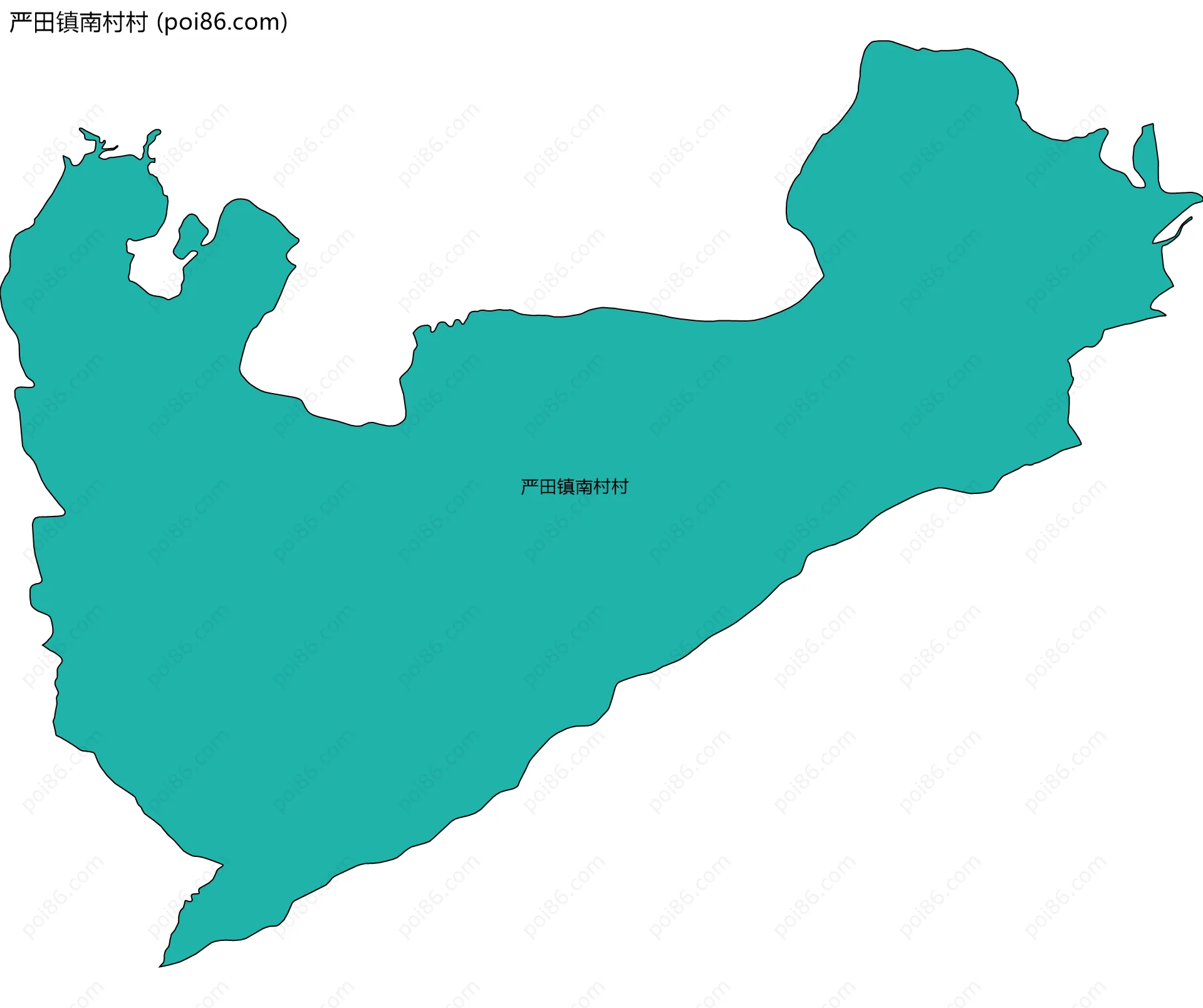 严田镇南村村边界地图