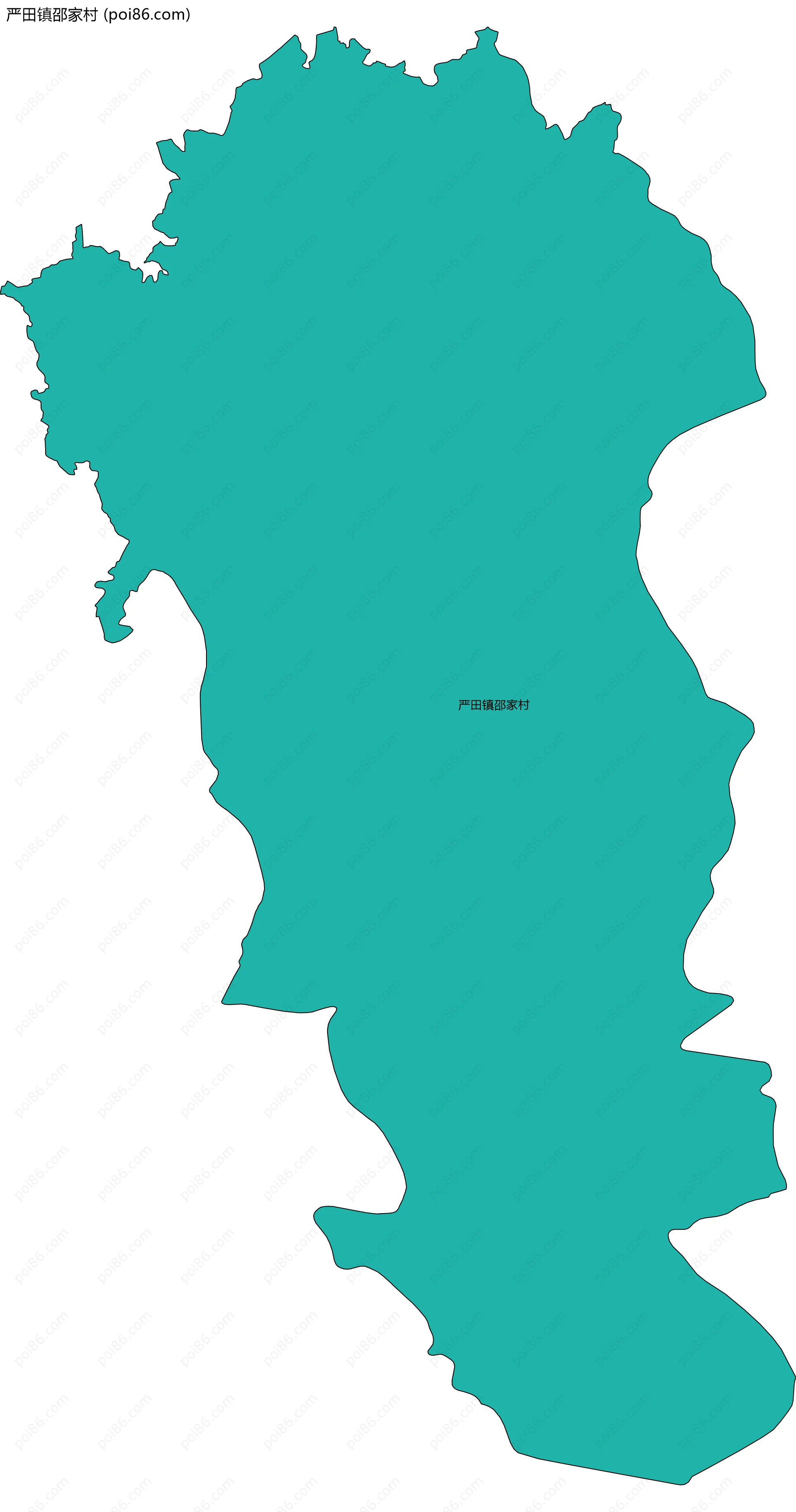 严田镇邵家村边界地图