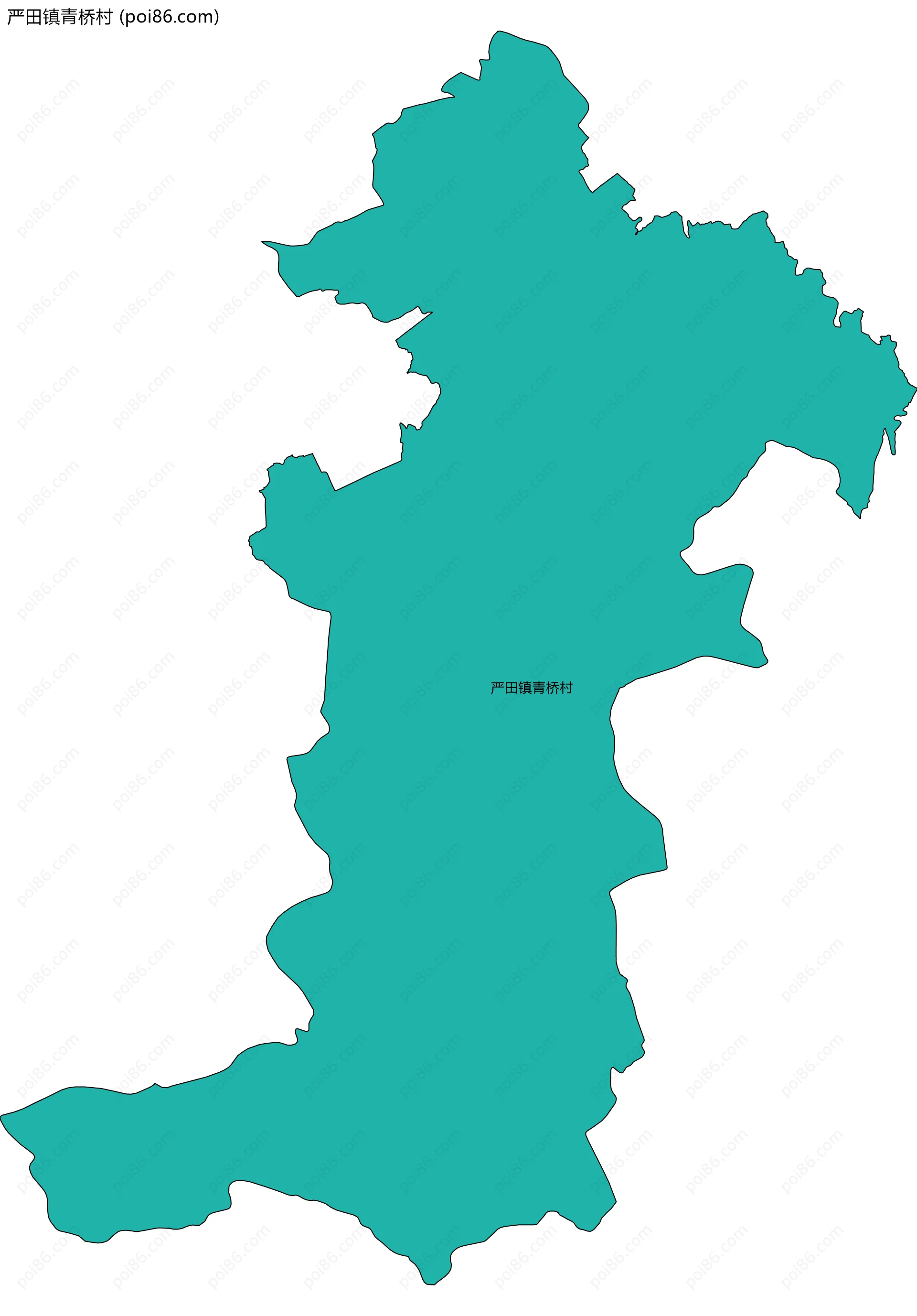 严田镇青桥村边界地图
