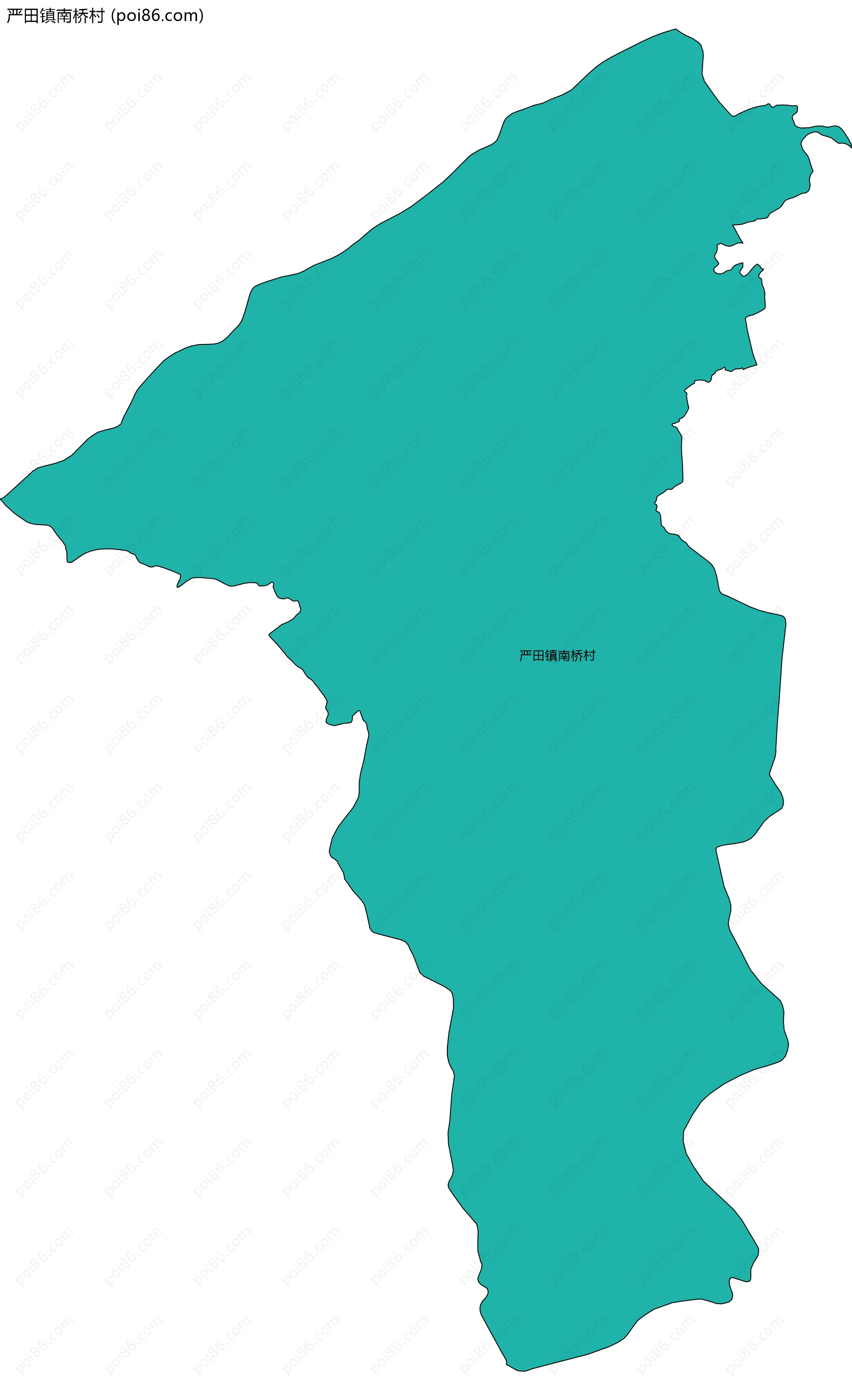 严田镇南桥村边界地图