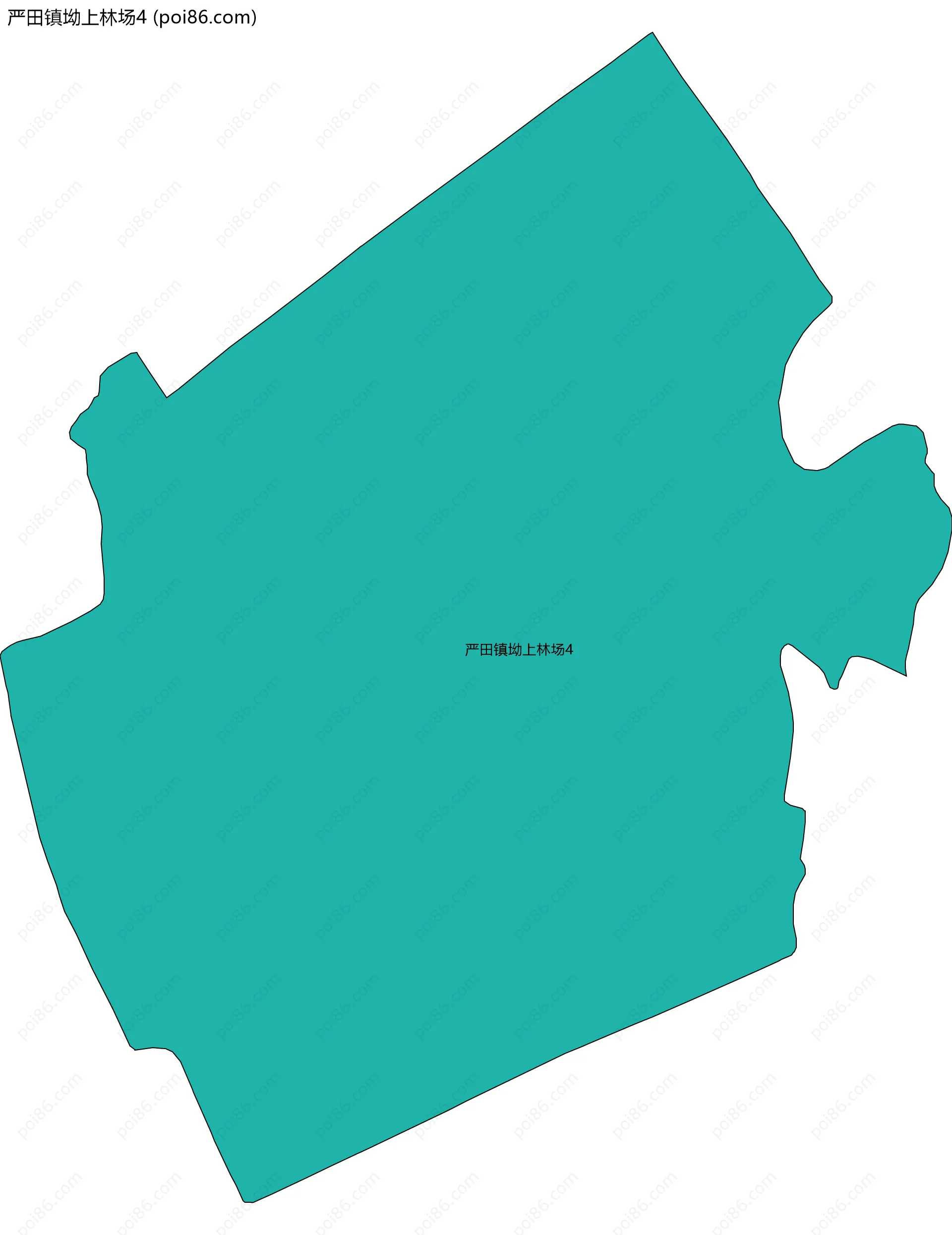 严田镇坳上林场4边界地图