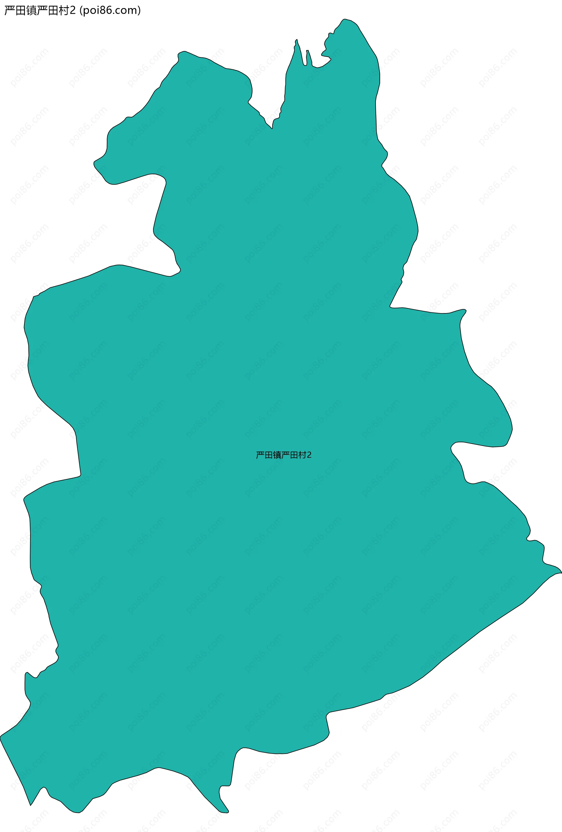 严田镇严田村2边界地图